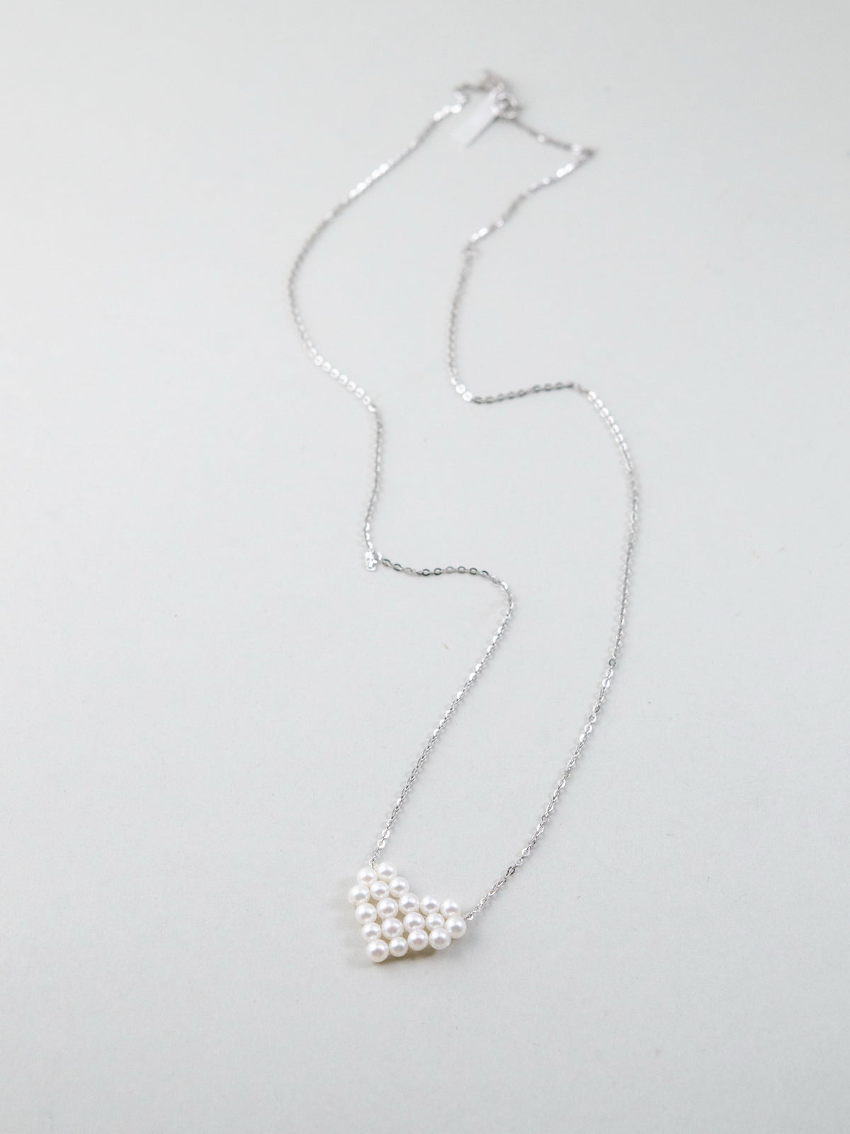 シルバー925 パールネックレス 全体像 チェーン デザイン