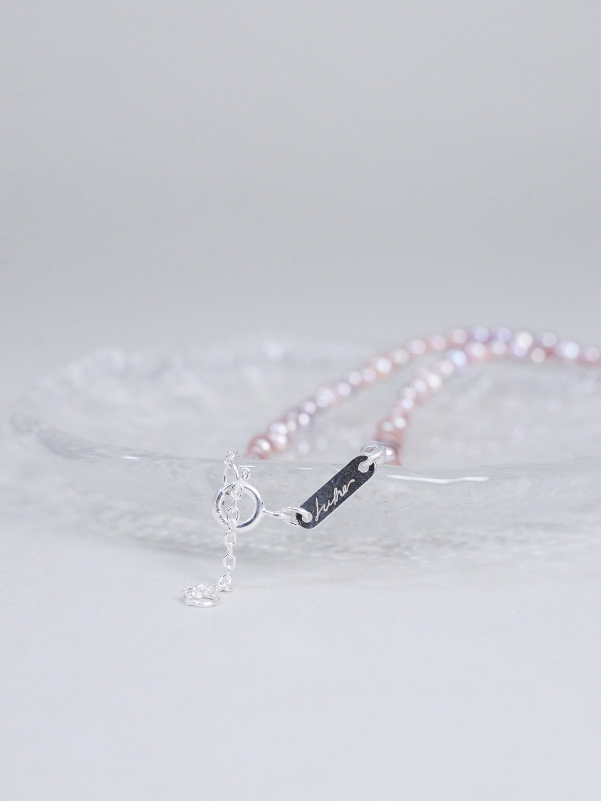 マベパール & 淡水パール ネックレス〈ひとつぶの、海の色〉SV925 ハートペンダント / 6月誕生石|神戸アトリエ LUCINE