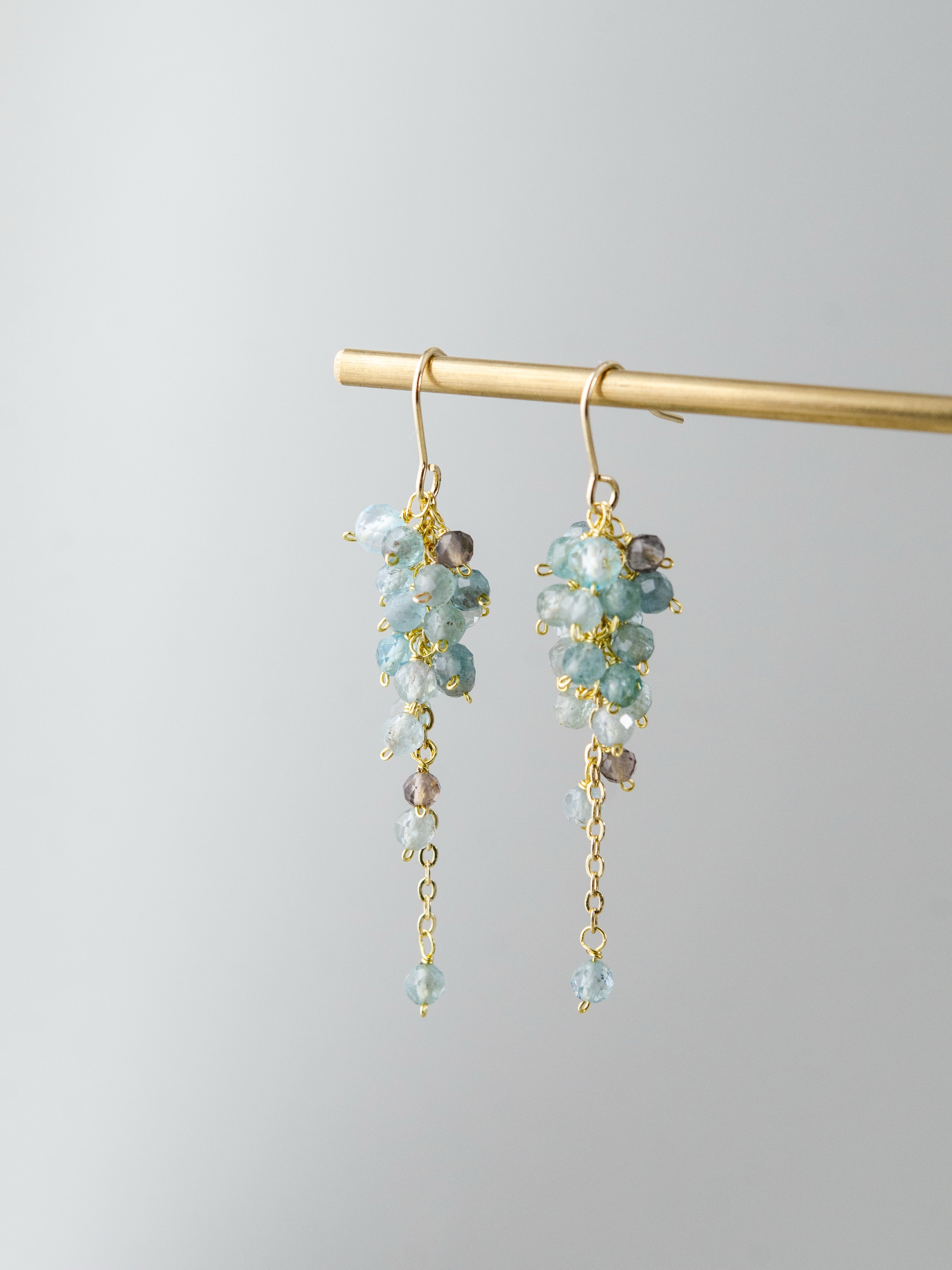 アパタイト ピアス【イヤリング変更可】 - 【碧い海の雫】透き通る