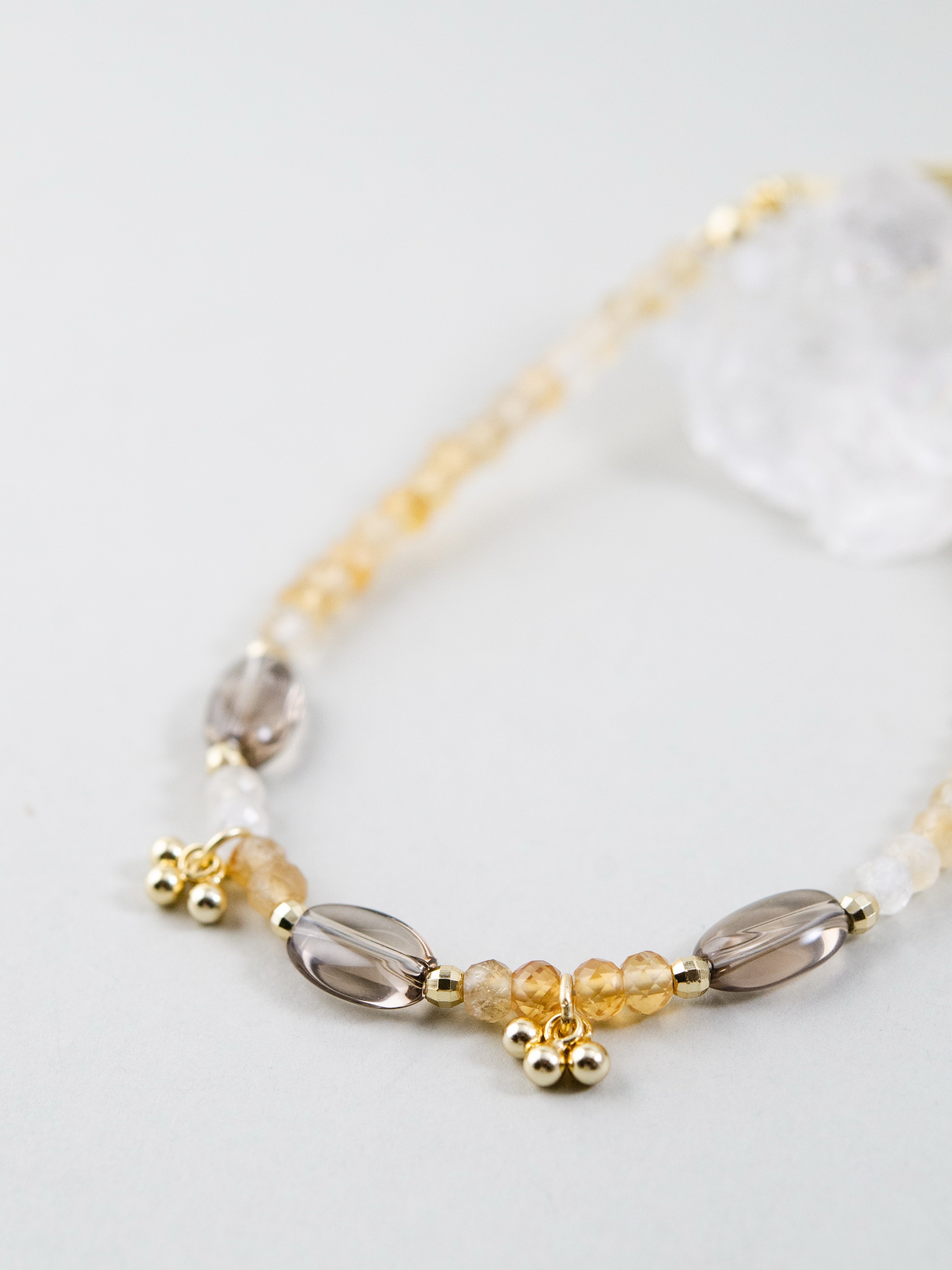 No.2 宝石質 シトリン スモーキークォーツ ブレスレット 美神 Juno citrine-smoky-quartz-bracelet-