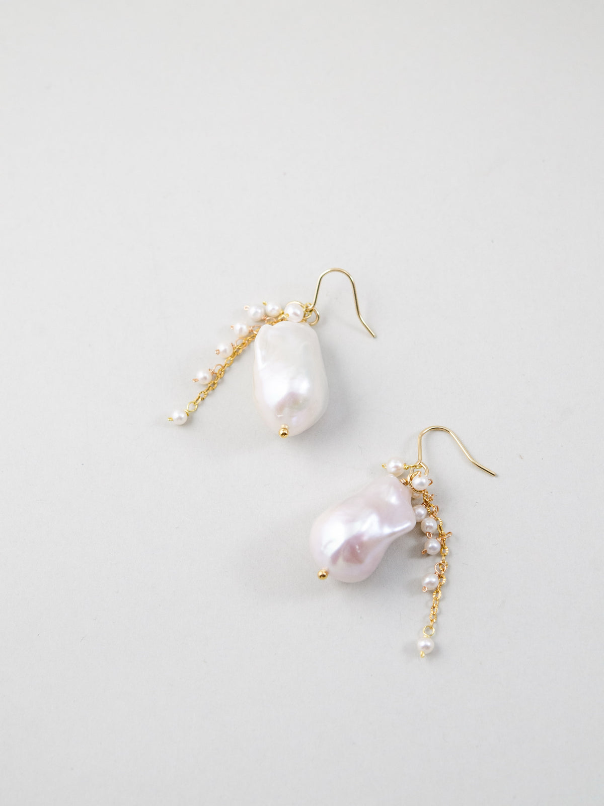 淡水パール ピアス ハンドメイド デザイン 詳細 チェーン