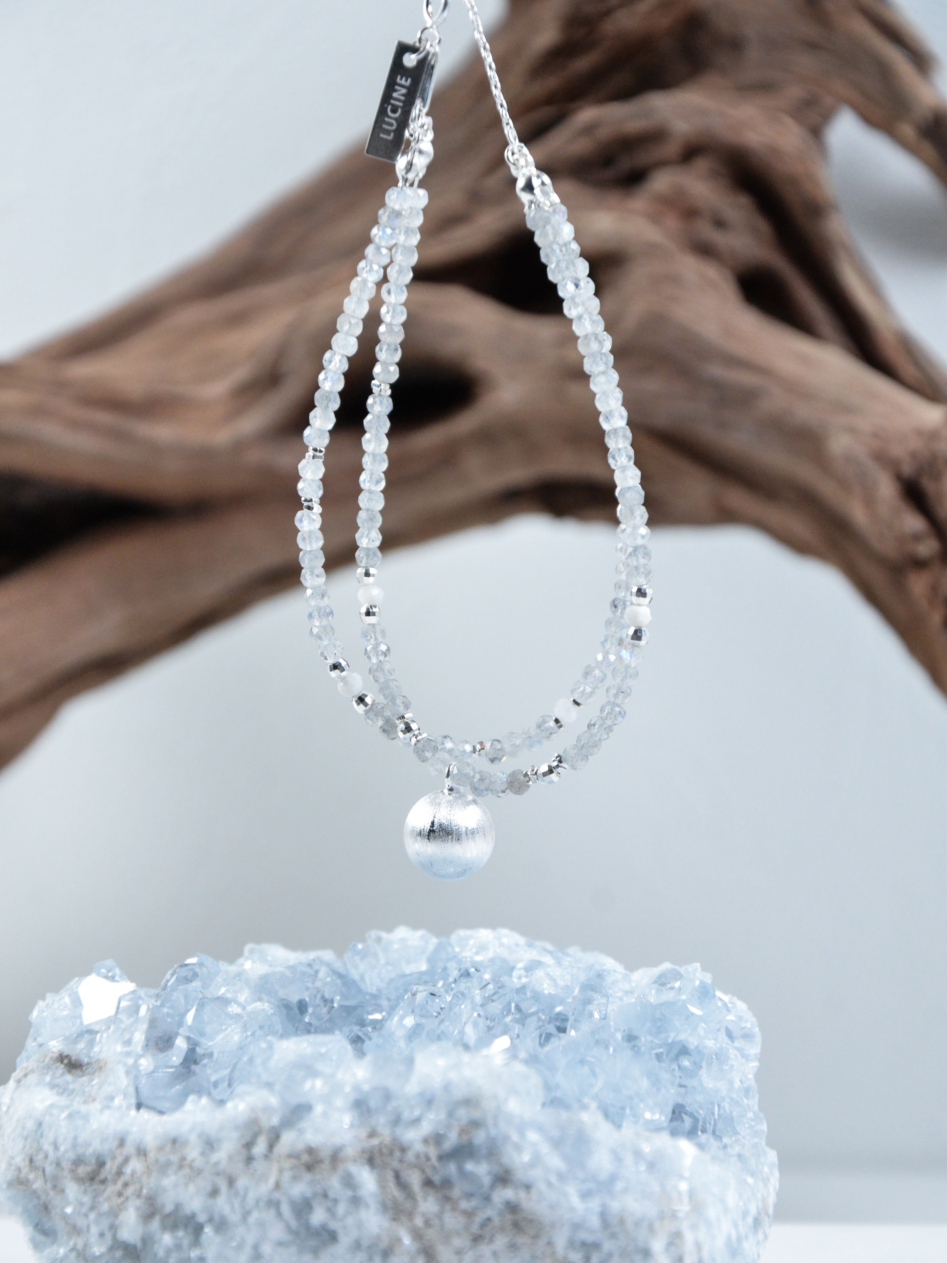 ムーンストーン ブレスレット 月光のアンサンブル メイン画像 神秘の輝きと銀のアクセント SV925