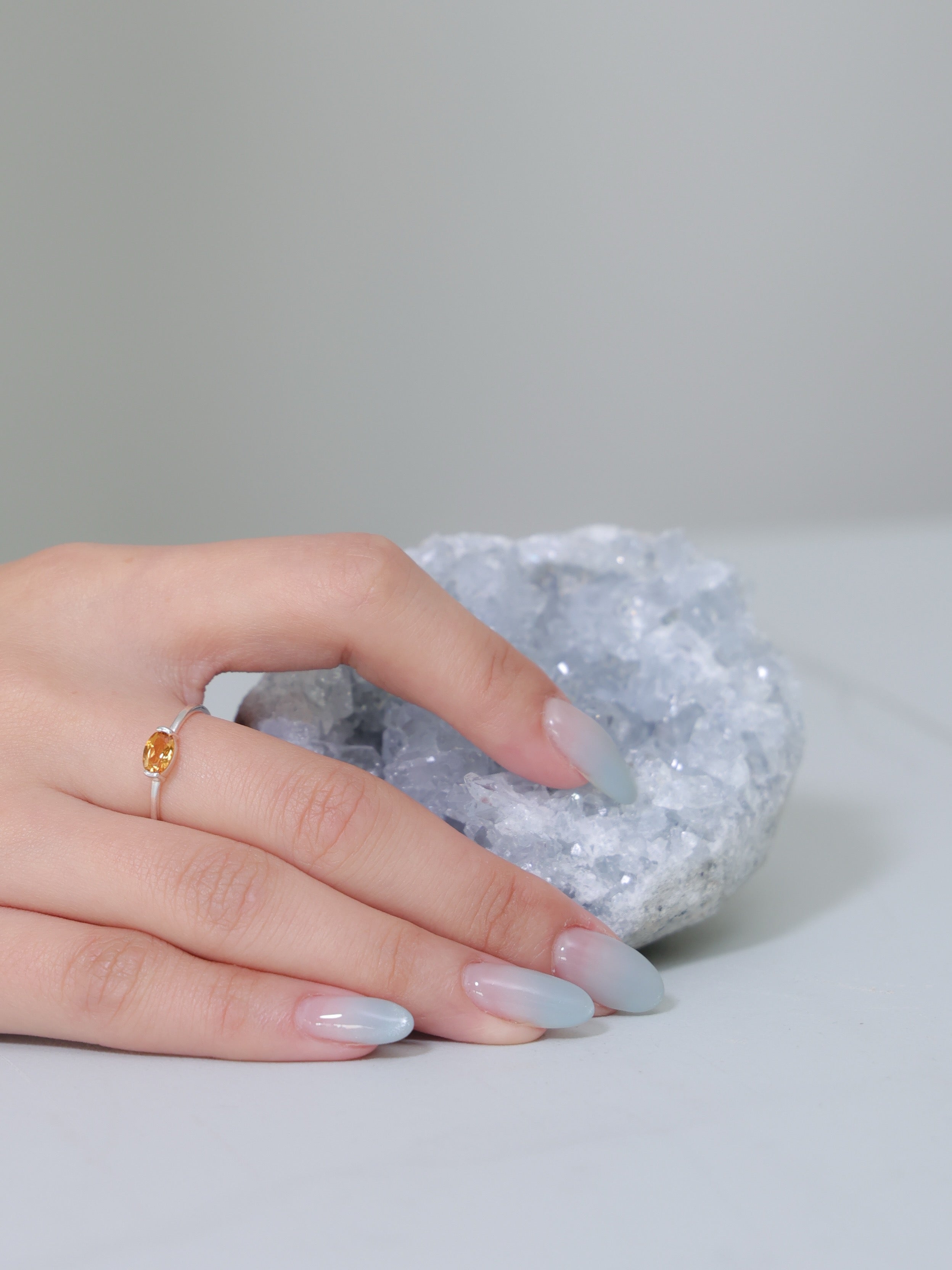 選べるカラー 天然石リング重ね 付け