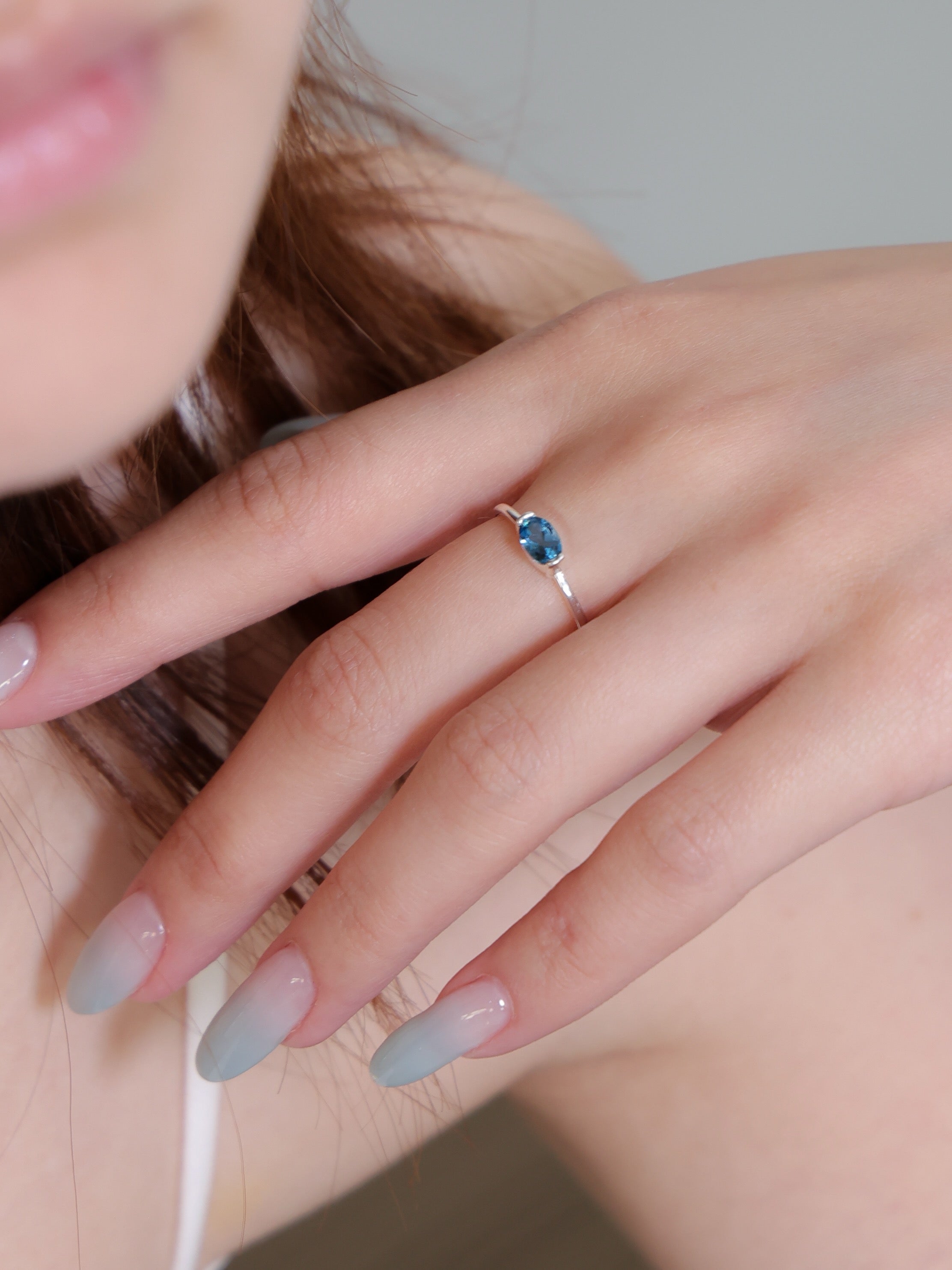 選べるカラー 天然石リング重ね 付け