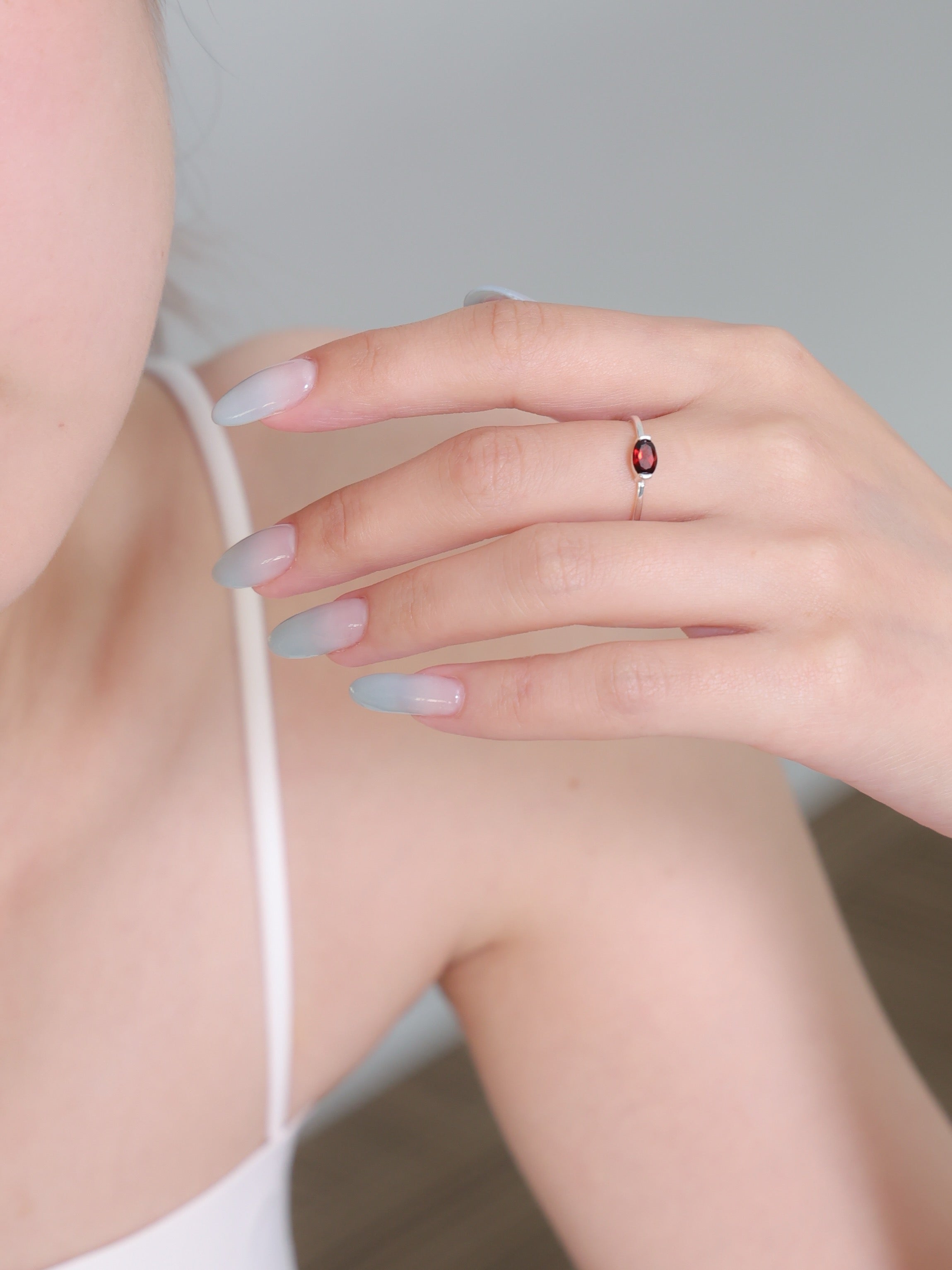 選べるカラー 天然石リング重ね 付け