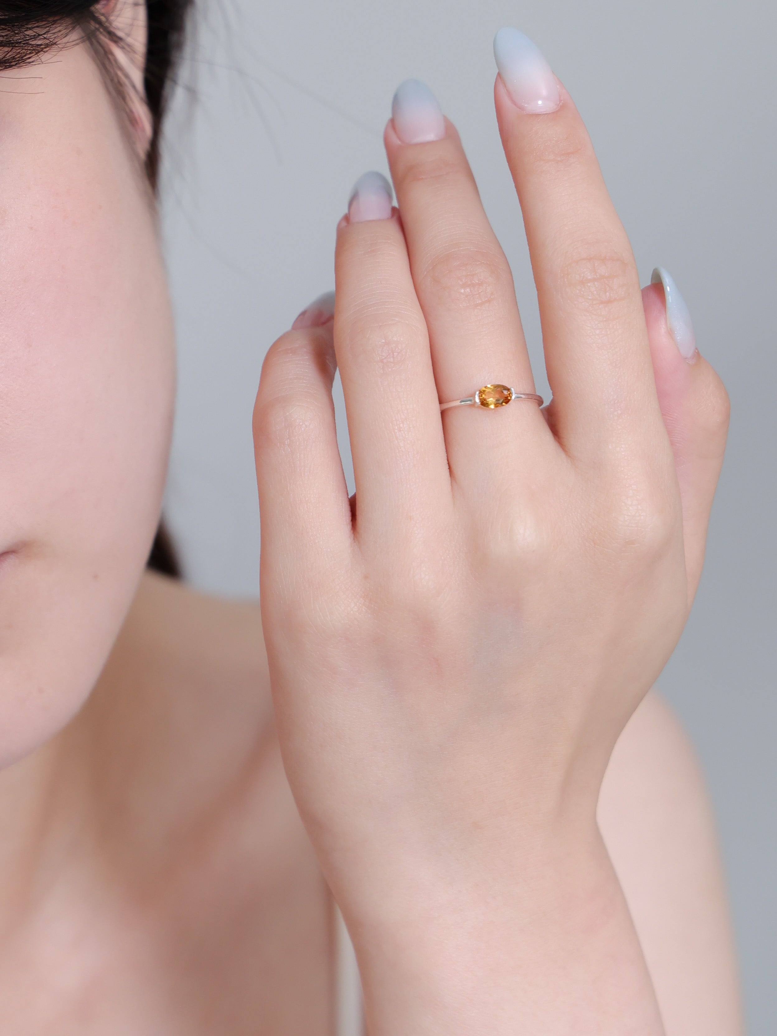 選べるカラー 天然石リング重ね 付け