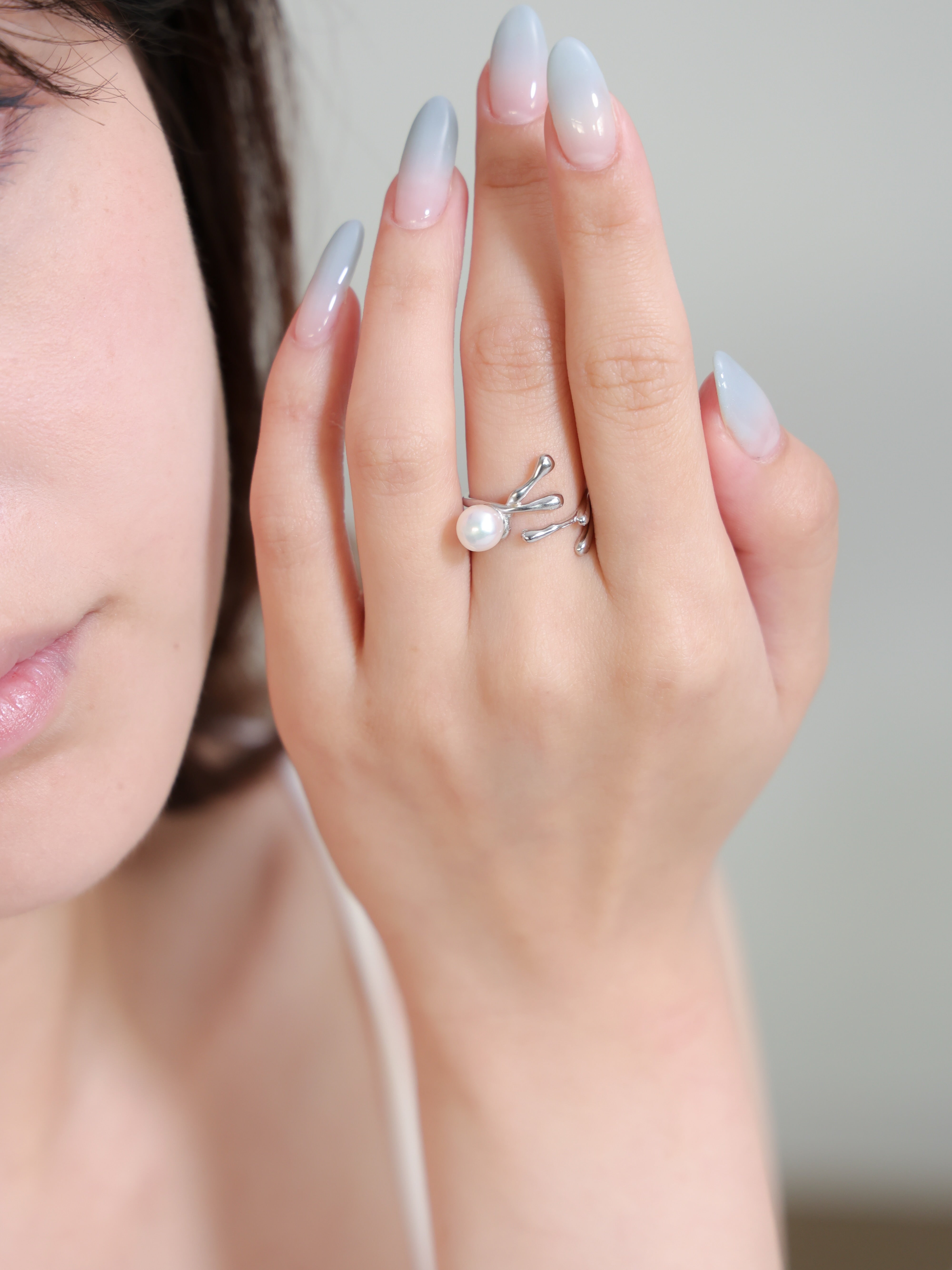 S925普段使いやすい 淡水 パール 指輪