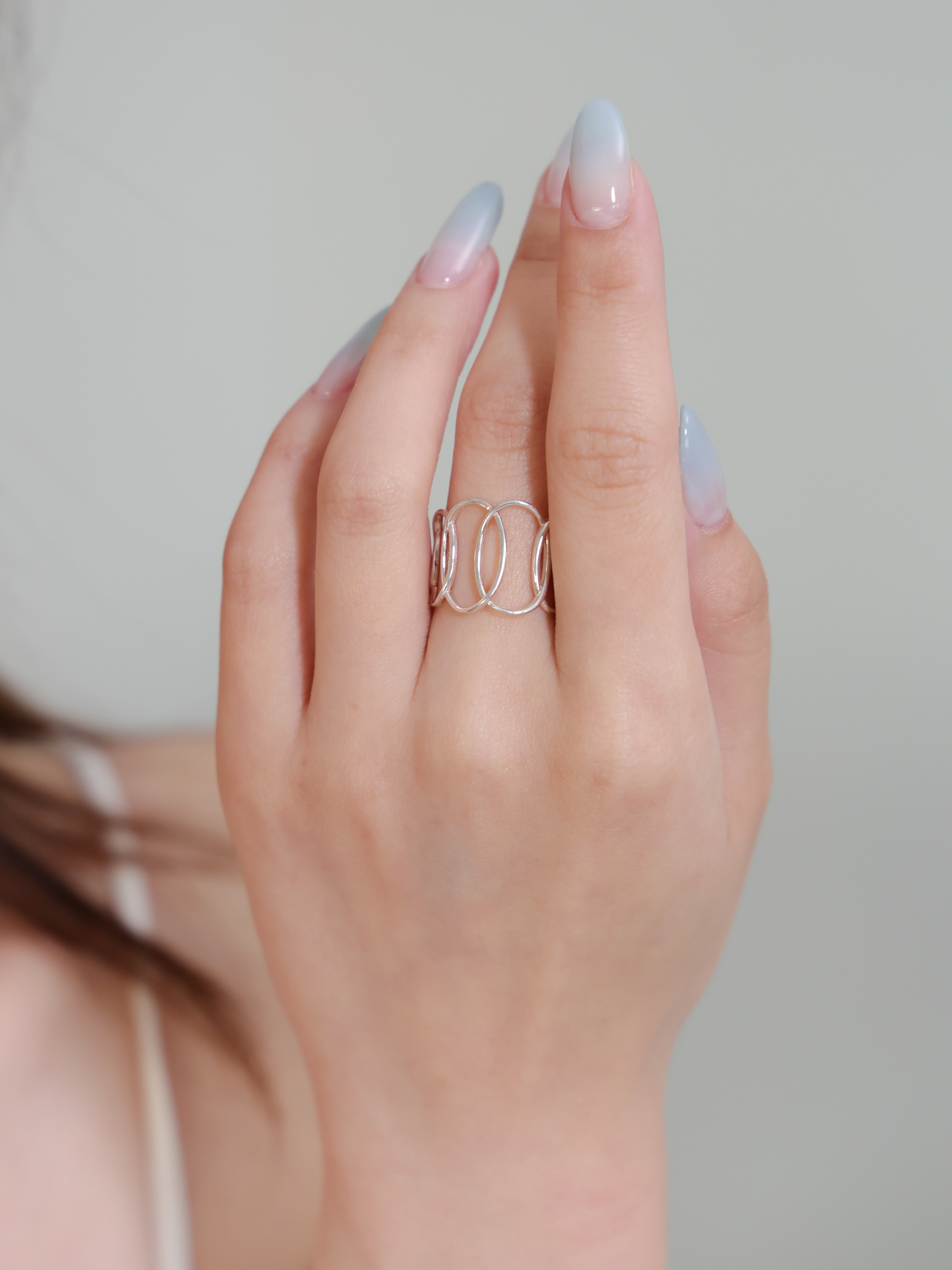 Silver ring LUCINE 2023 | Overlapping rings | Elegant design