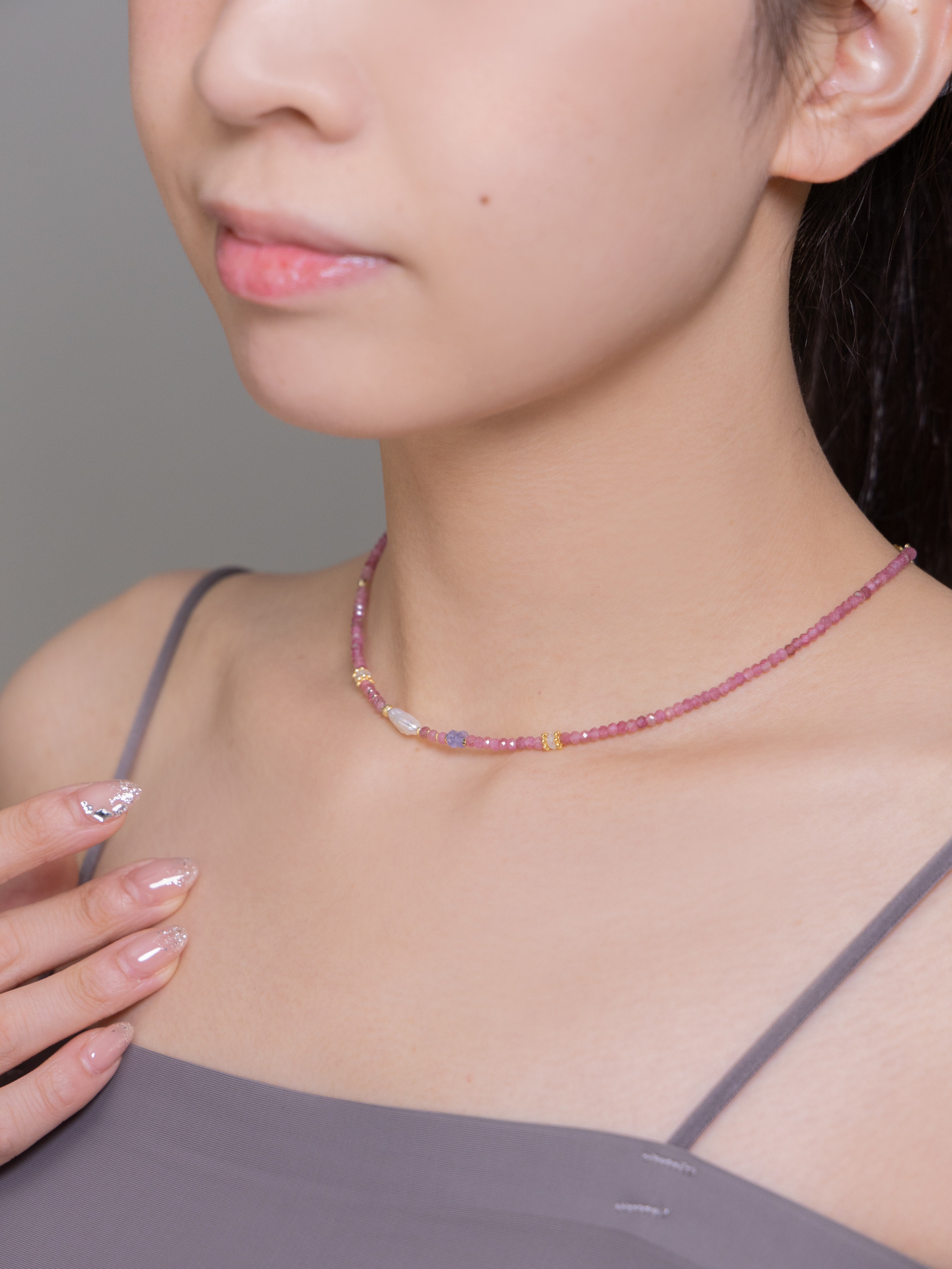 新作♡ピンクトルマリン貔貅の華奢ブレス 10月・12月 誕生石】ピンクトルマリン タンザナイト | 華奢 K14Gメッキ