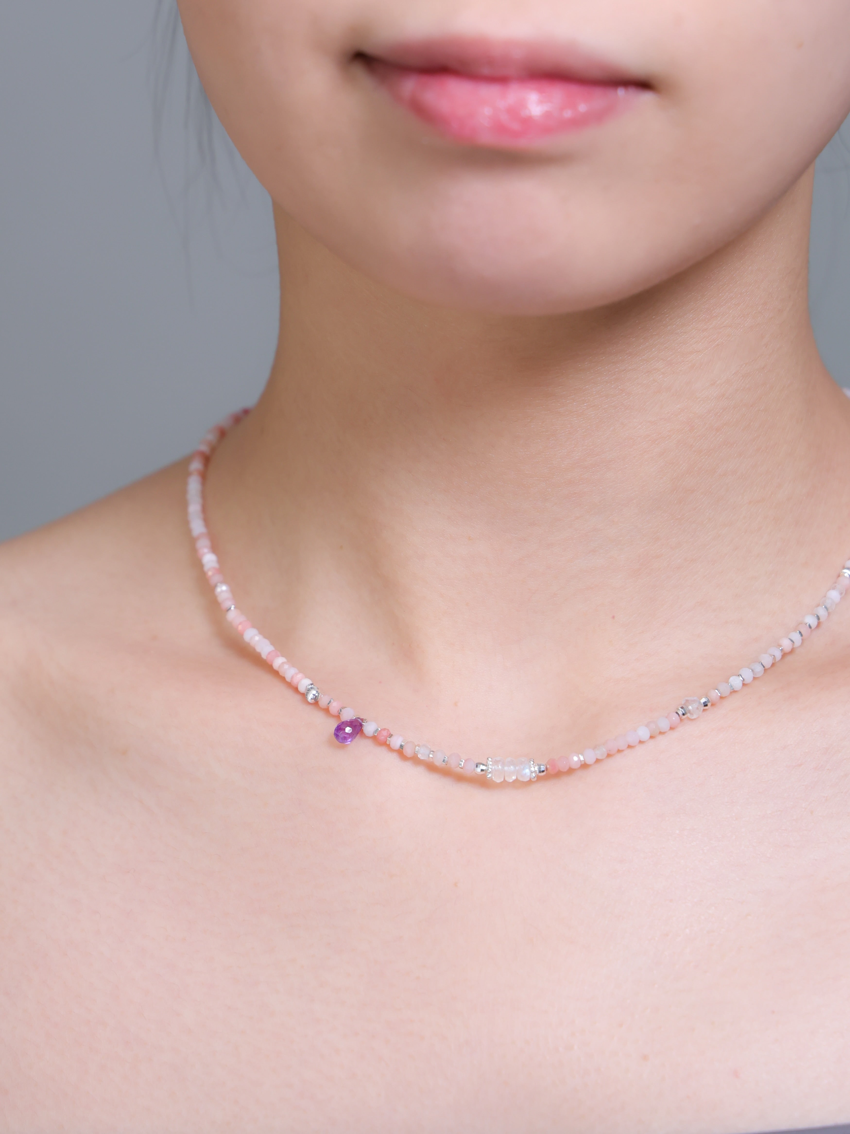 【2月・6月・10月 誕生石】オパール アメジスト ムーンストーン | 華奢 SV925