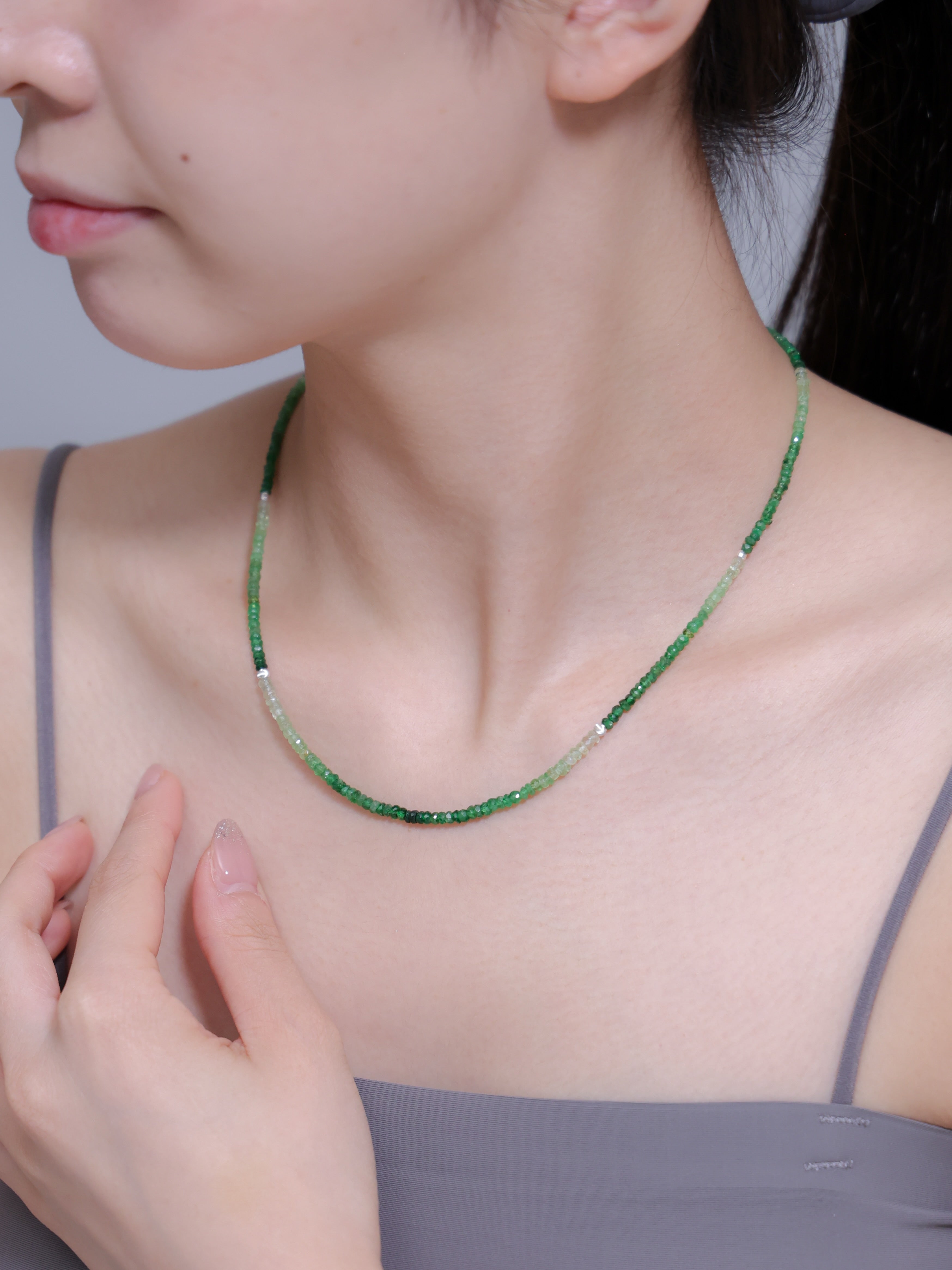 グリーンガーネット（ツァボライト） ネックレス｜SV925