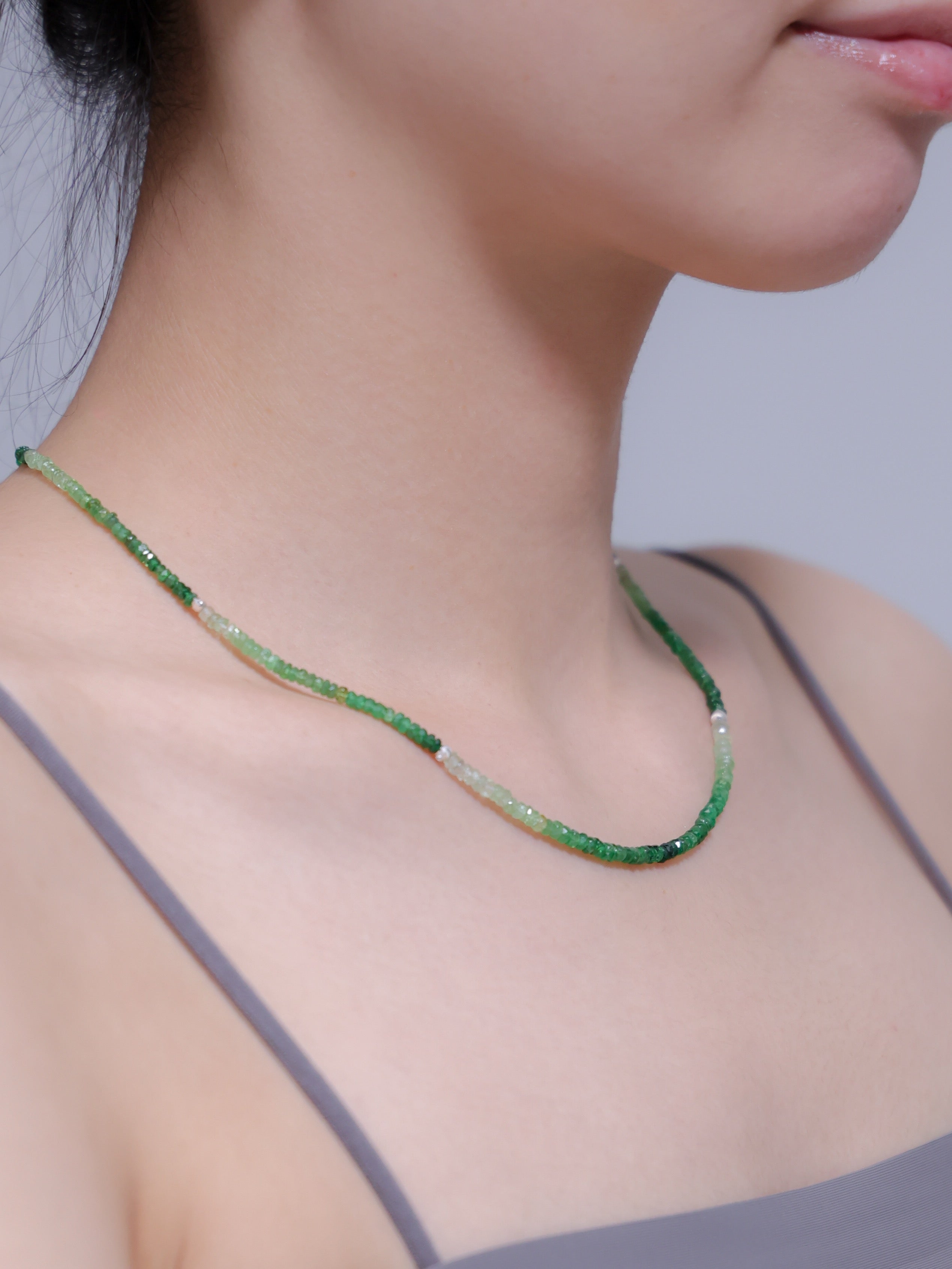 グリーンガーネット（ツァボライト） ネックレス｜SV925