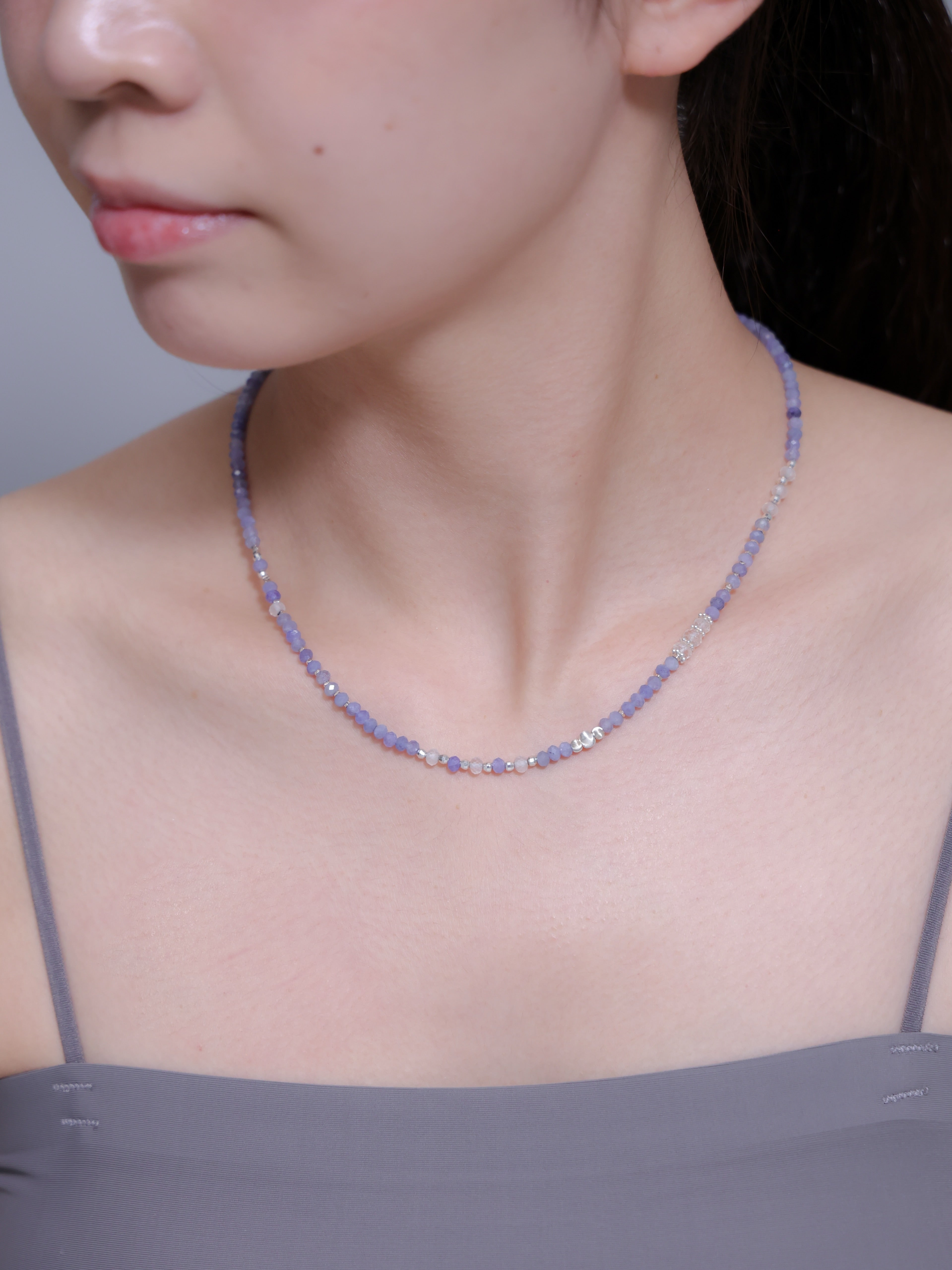 【12月・6月 誕生石】タンザナイト ムーンストーン | 華奢 上品 SV925