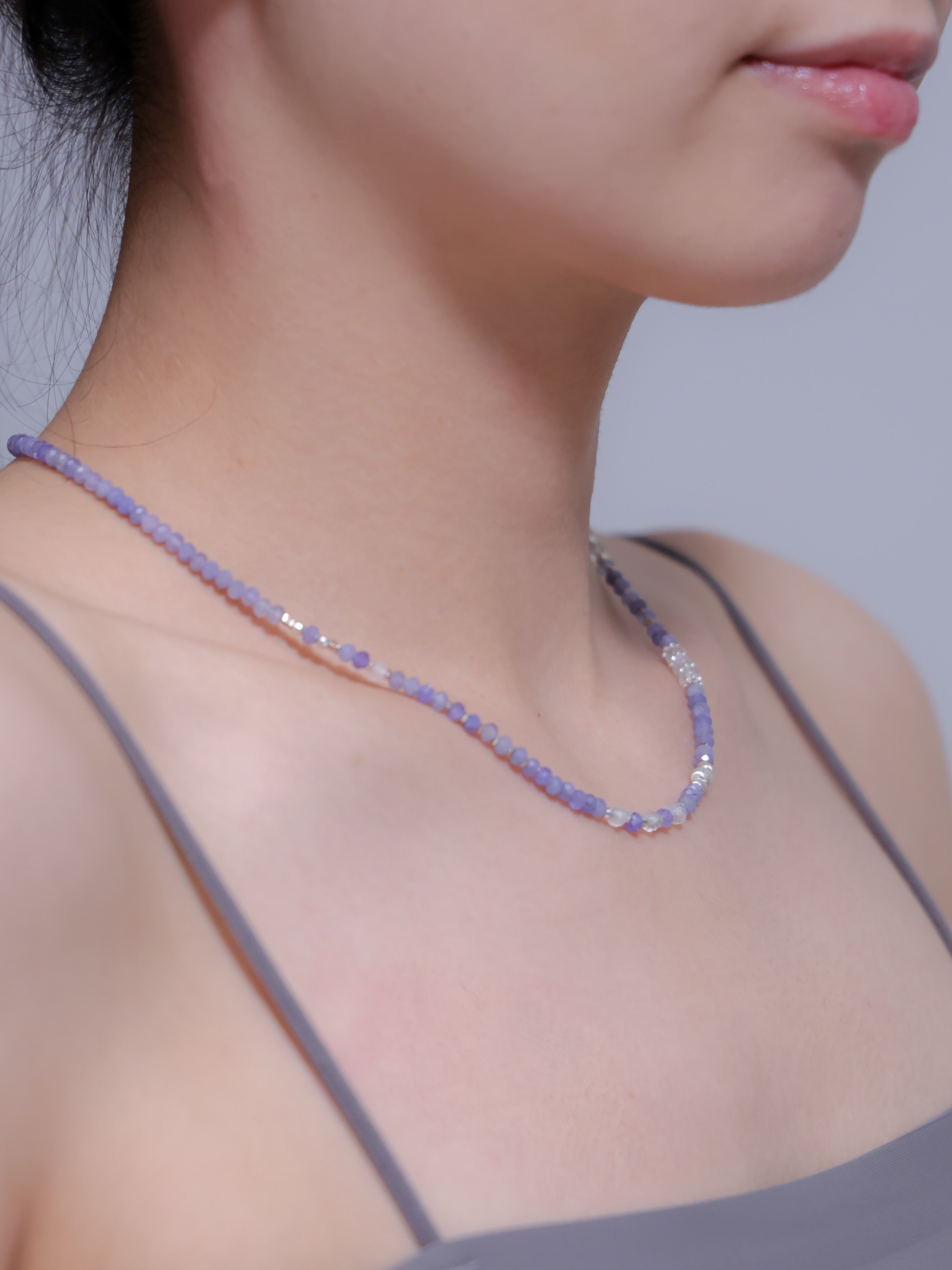 【12月・6月 誕生石】タンザナイト ムーンストーン | 華奢 上品 SV925