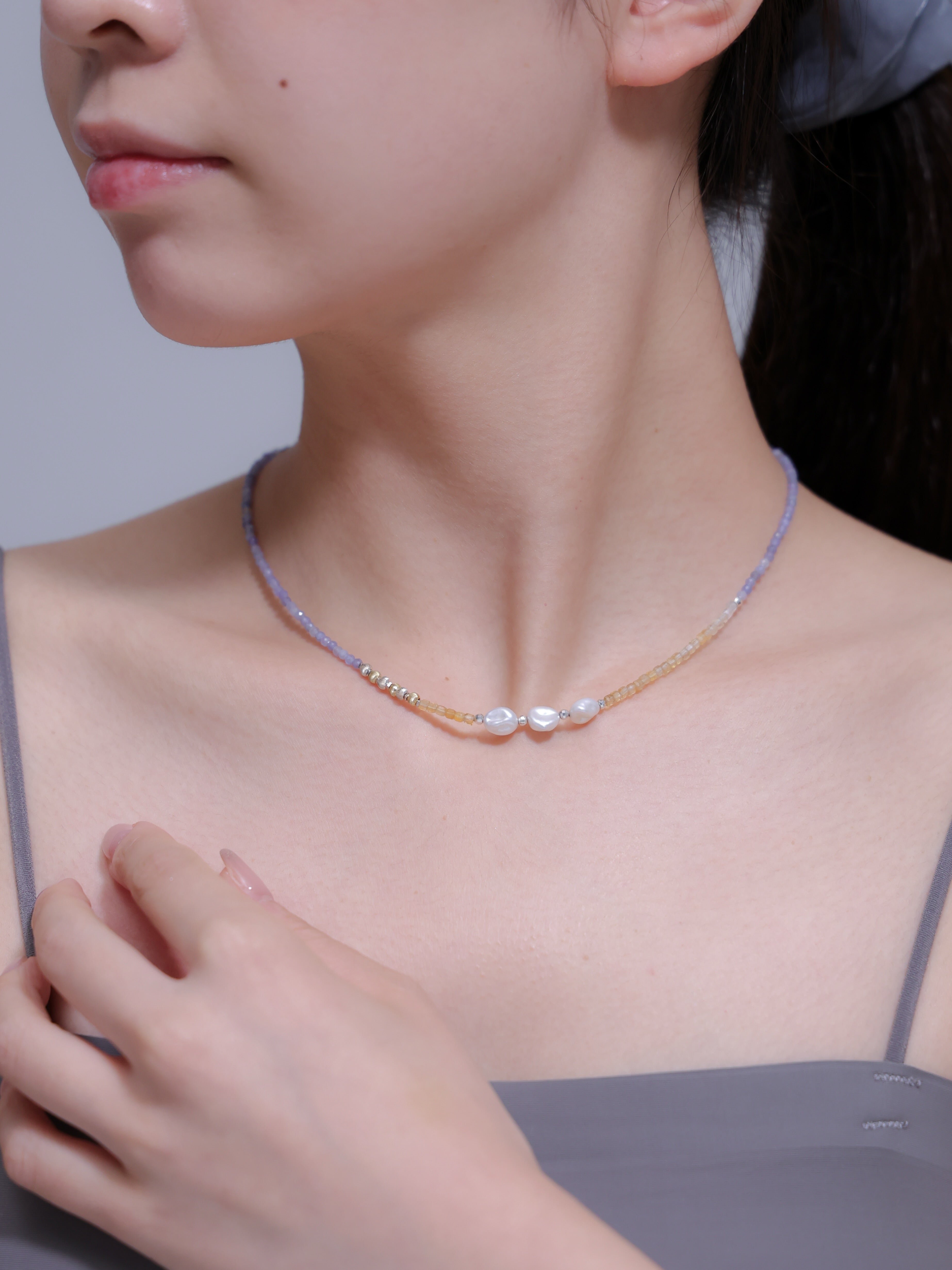 【12月・11月・6月 誕生石】タンザナイト シトリン 淡水パール | 華奢 SV925