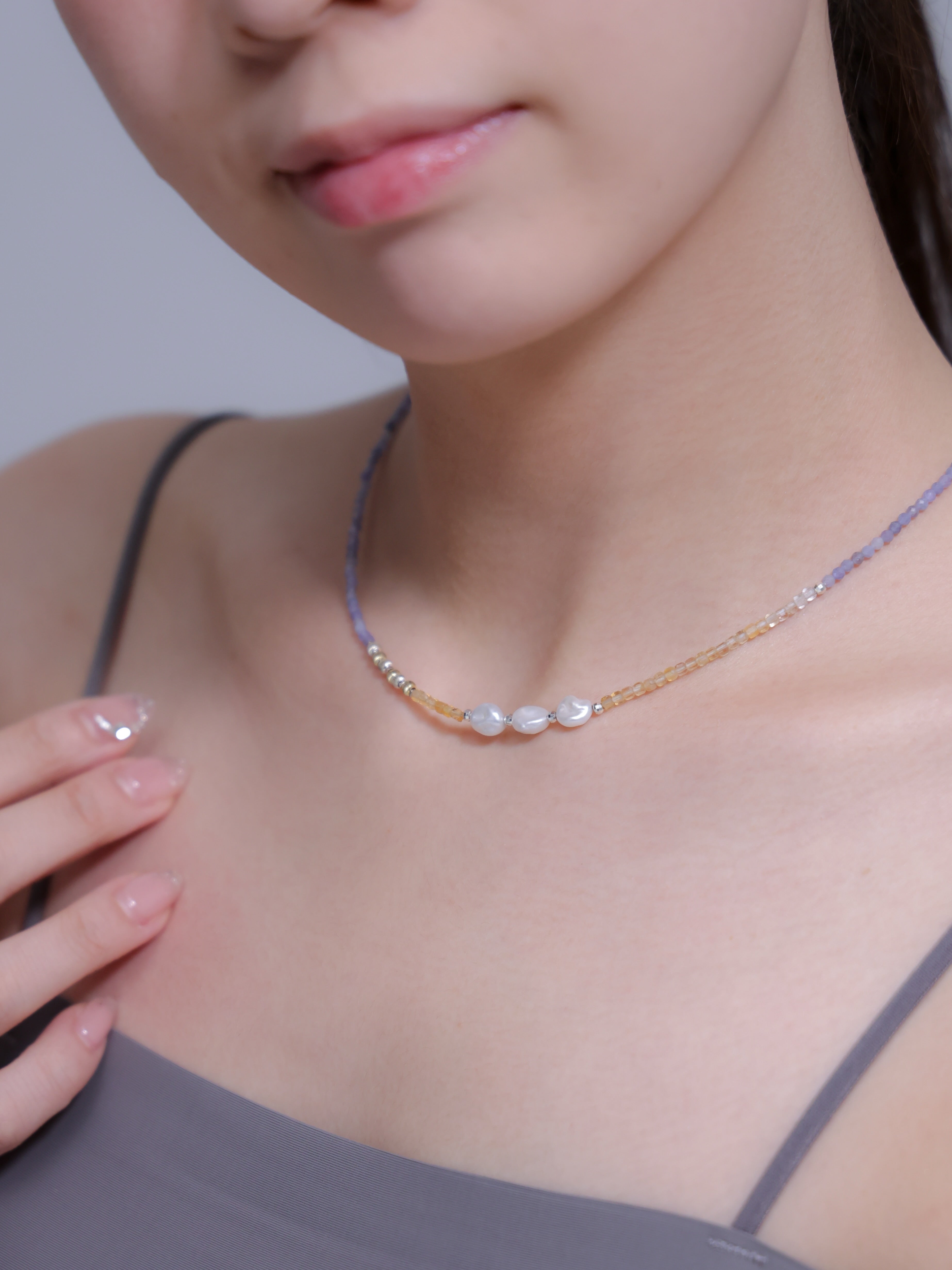 【12月・11月・6月 誕生石】タンザナイト シトリン 淡水パール | 華奢 SV925