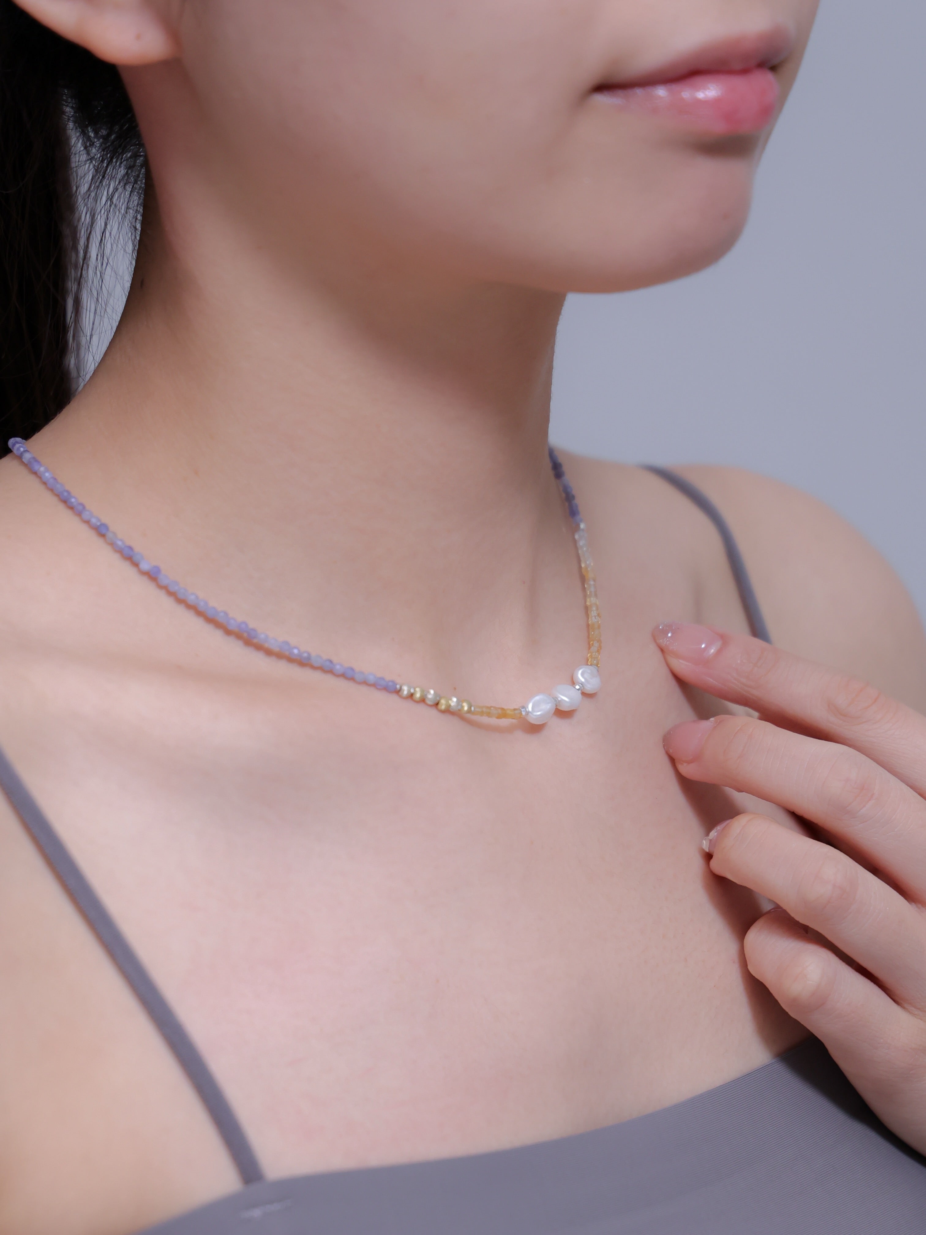 【12月・11月・6月 誕生石】タンザナイト シトリン 淡水パール | 華奢 SV925