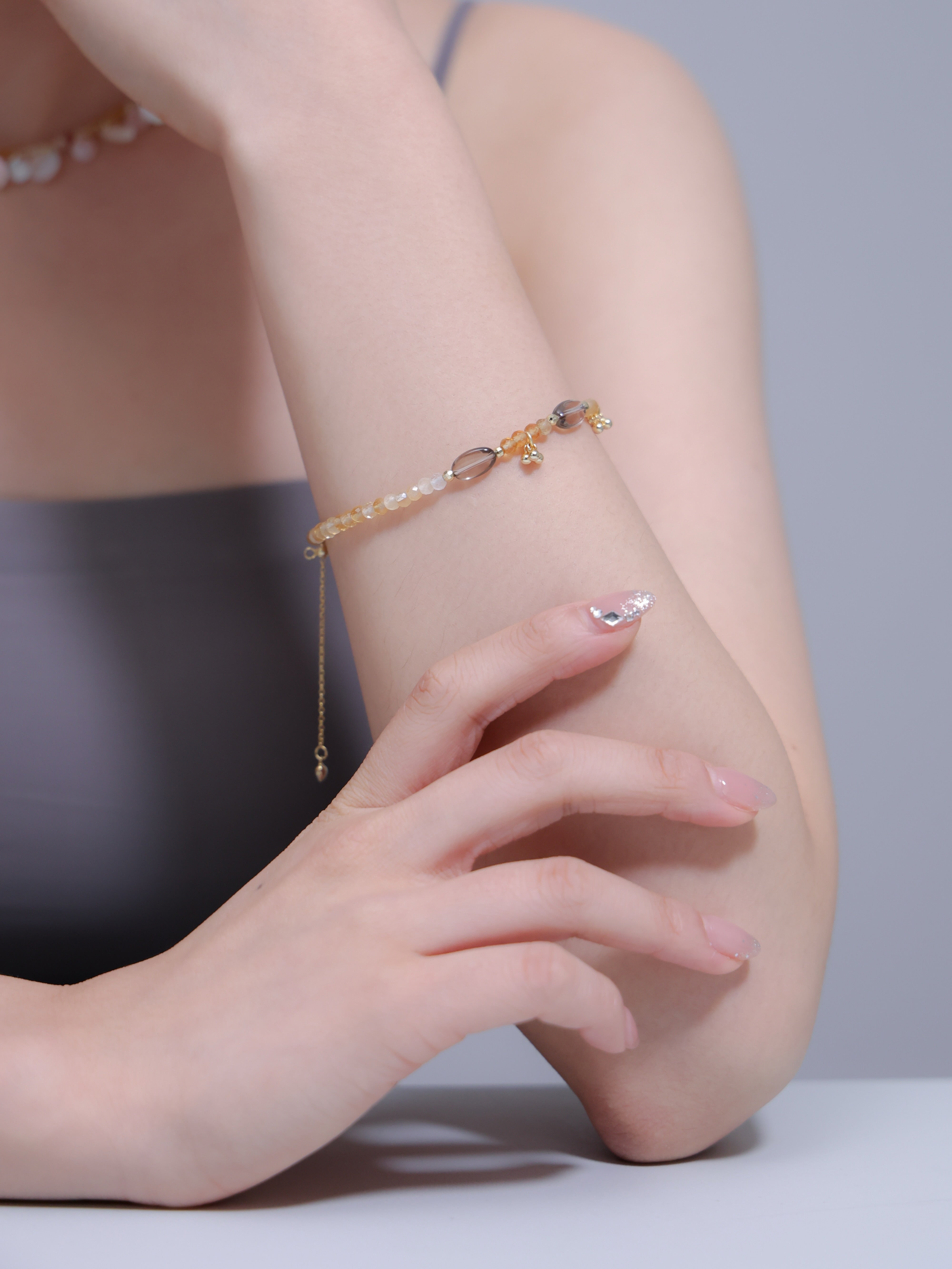 デイリーに輝く天然石の上品ブレスレット オリジナル