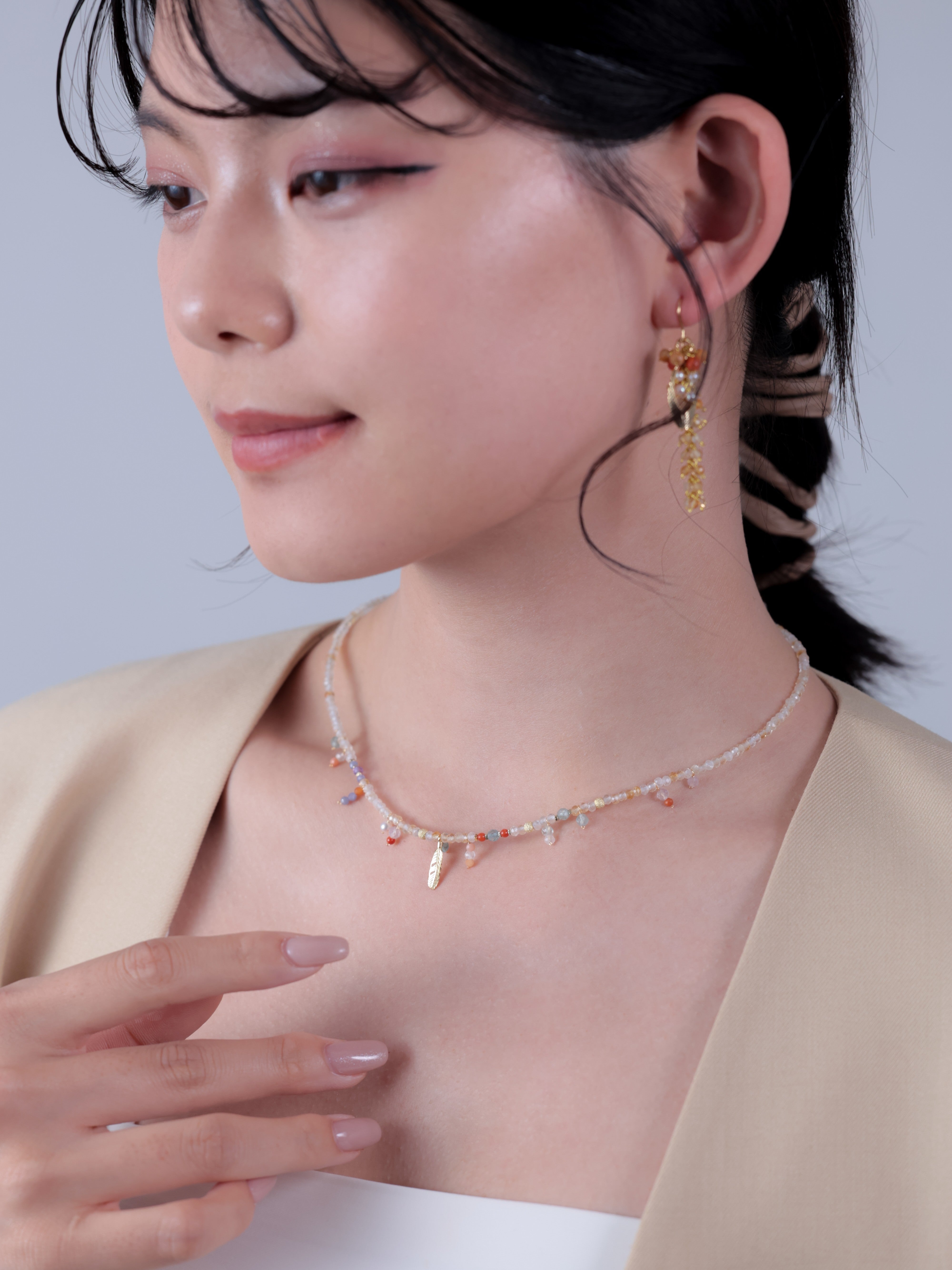 LUCINE シトリン ネックレス - 【太陽の雫】希望を照らす黄金の輝き