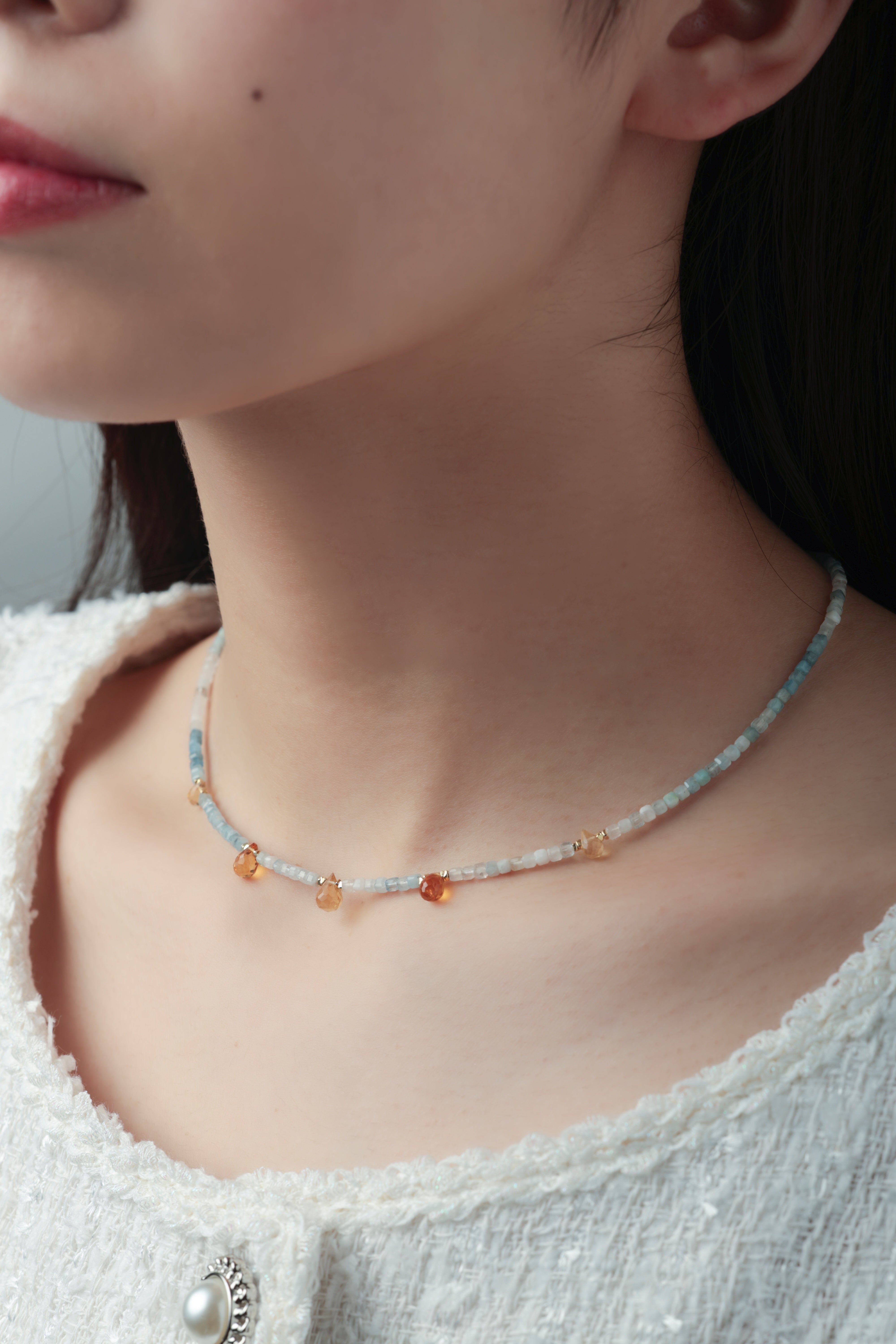 そらいろが気分をあげる天然石ネックレスハンドメイド