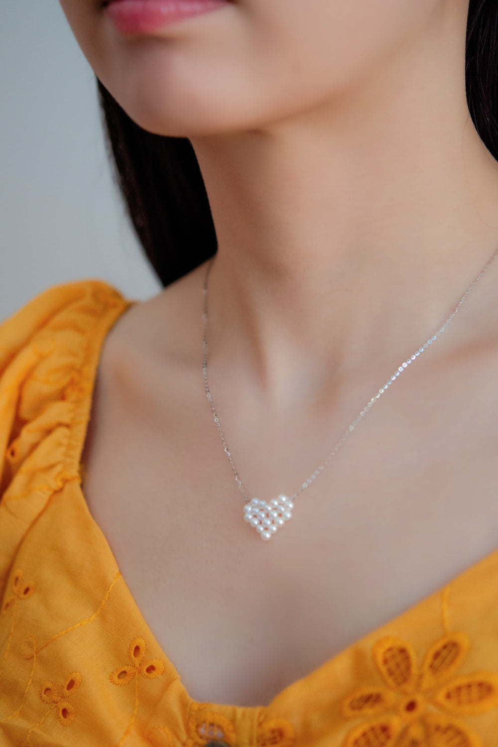 立体的 ハートデザイン パール ハンドメイド 質感