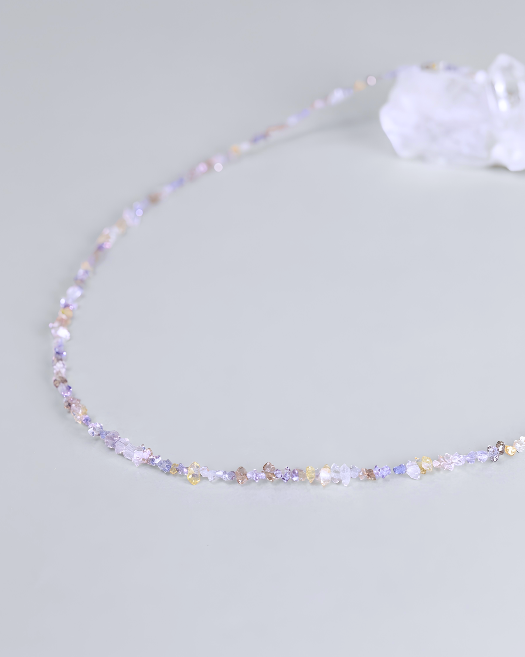 ハーキマーダイヤモンド ネックレス〈夜明けの結晶〉SV925(K14GP) ／ 希少石｜神戸アトリエ LUCINE