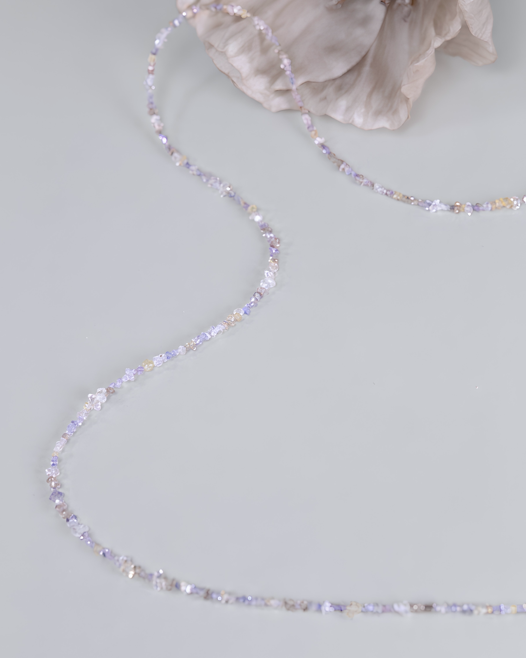ハーキマーダイヤモンド ネックレス〈夜明けの結晶〉SV925(K14GP) ／ 希少石｜神戸アトリエ LUCINE