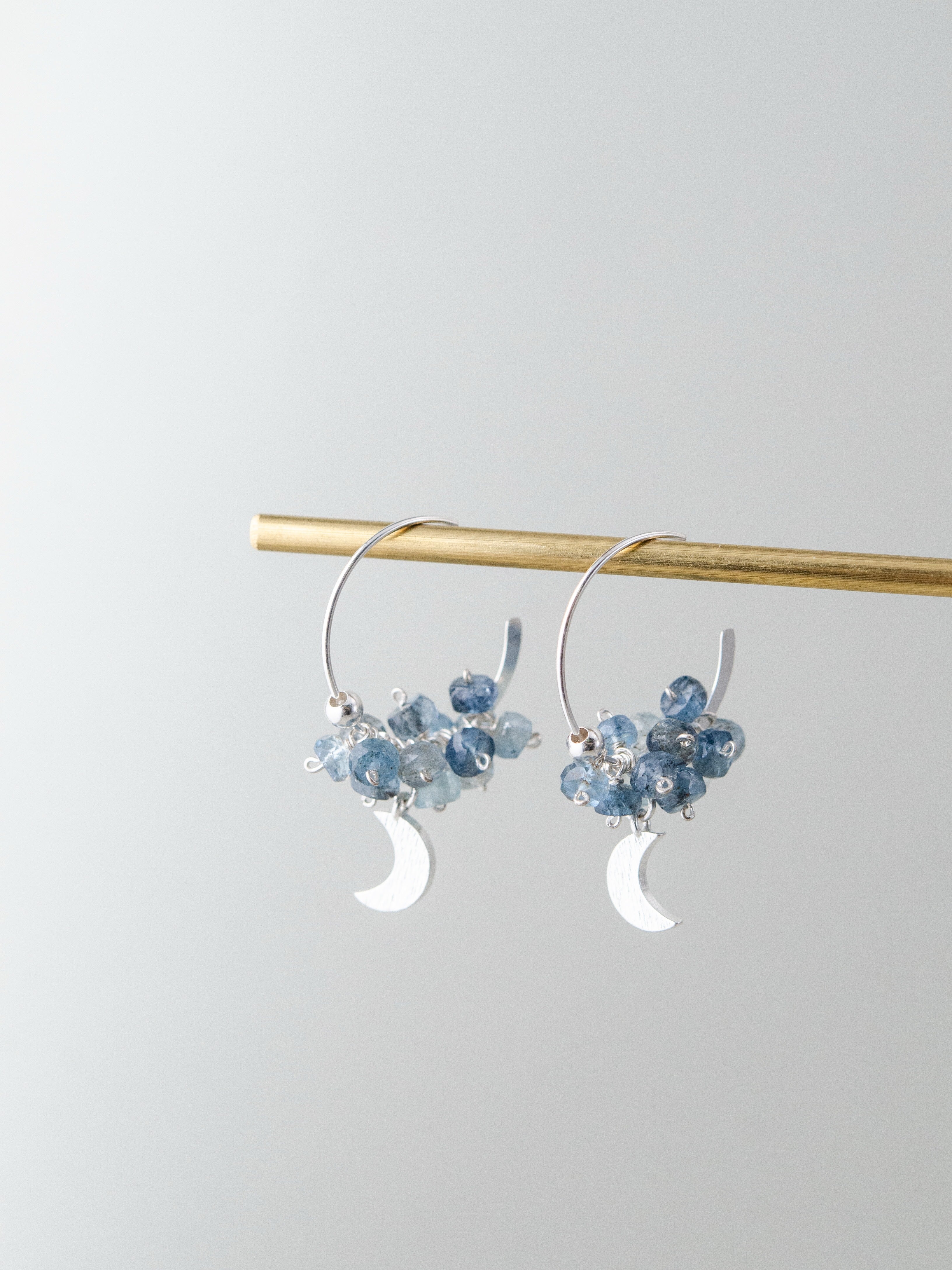 ムーンライトアクアマリンイヤリング