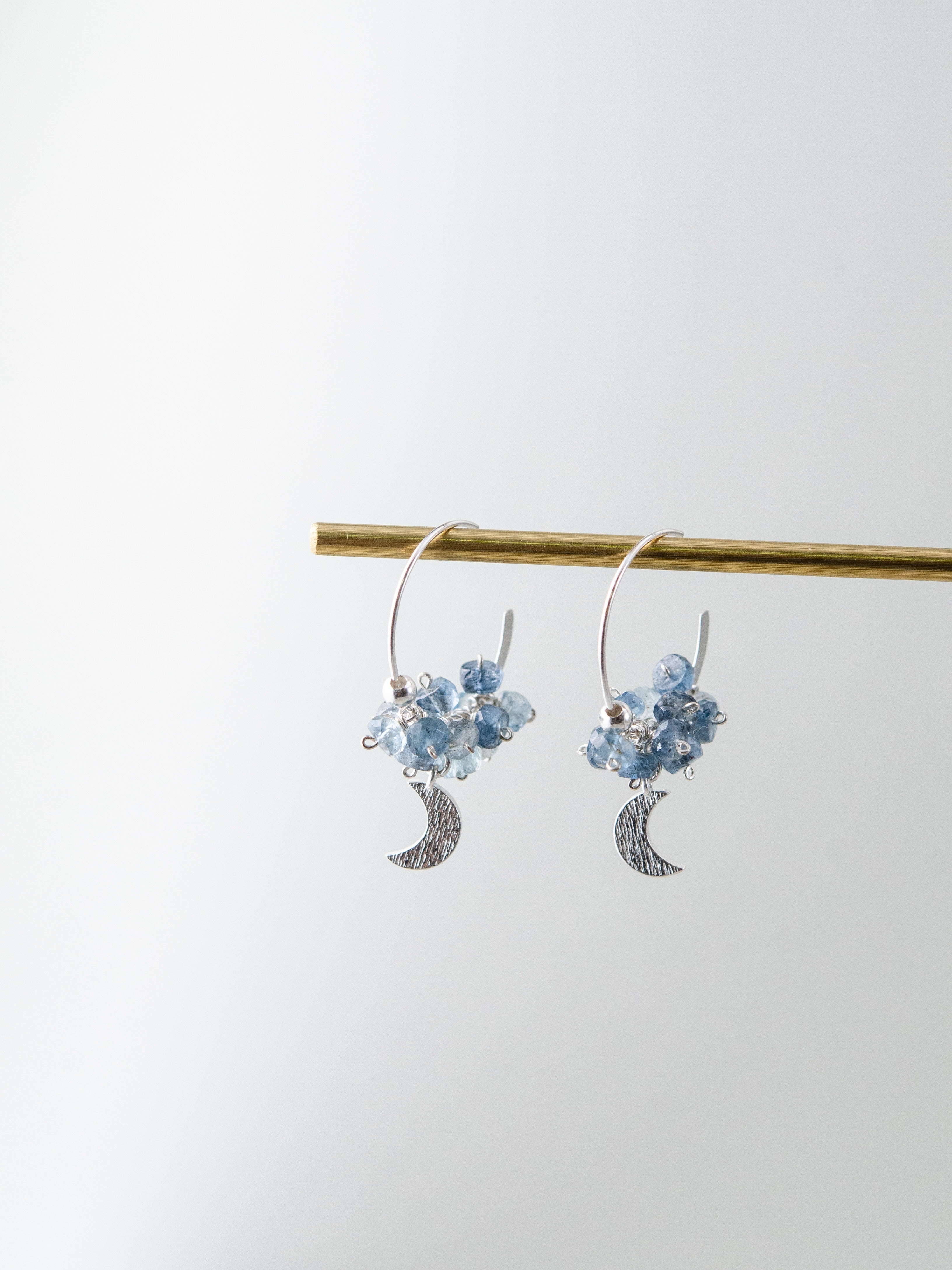 ムーンライトアクアマリンイヤリング