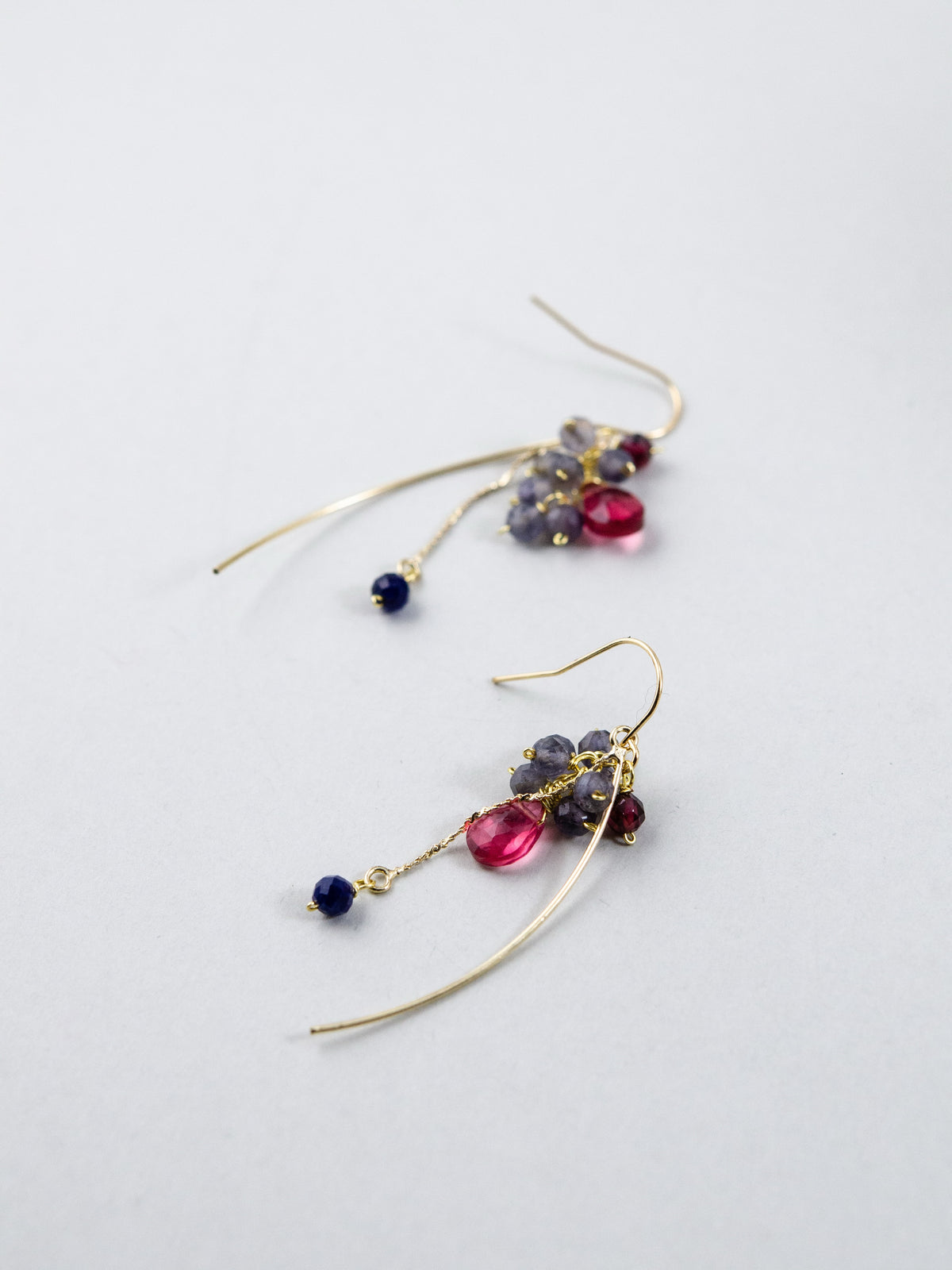 天然石 アクセサリー ハンドメイド 置き画 アイオライト クラスター