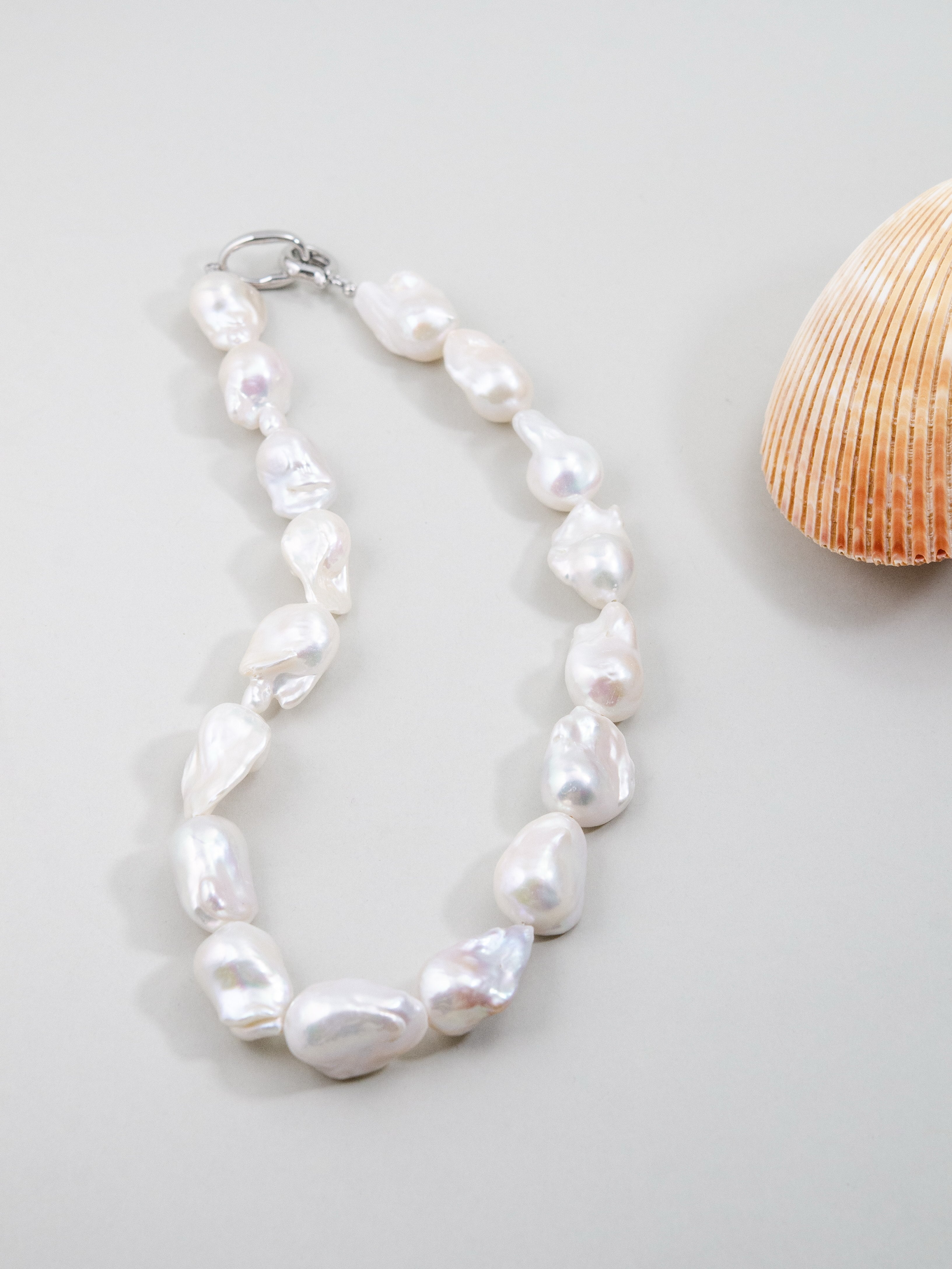 【6月 誕生石】バロックパール ネックレス | ボリューム 上品 14KGF 金属アレルギー対応