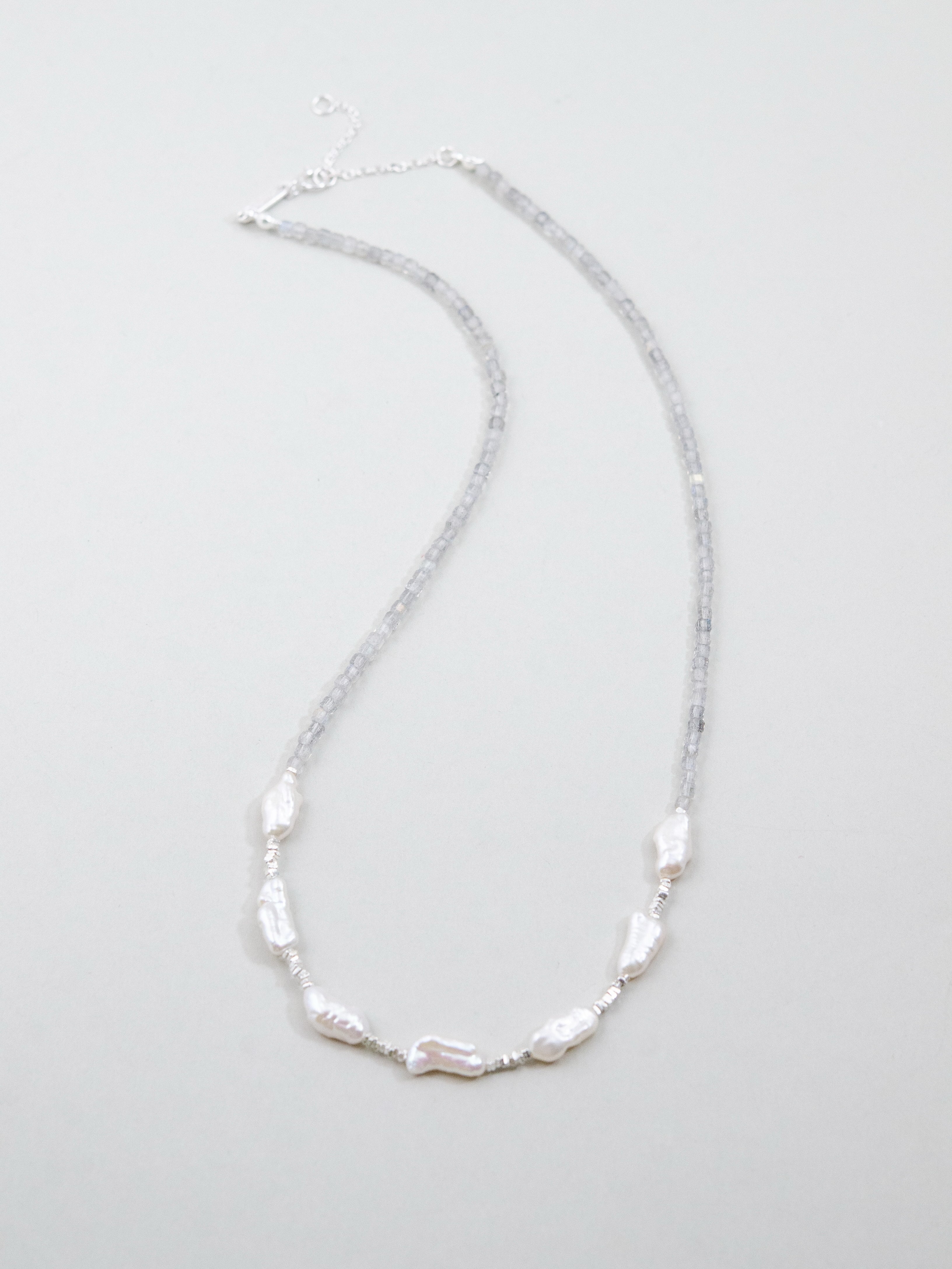 【6月 誕生石】グレームーンストーン バロックパール | 華奢 上品 SV925