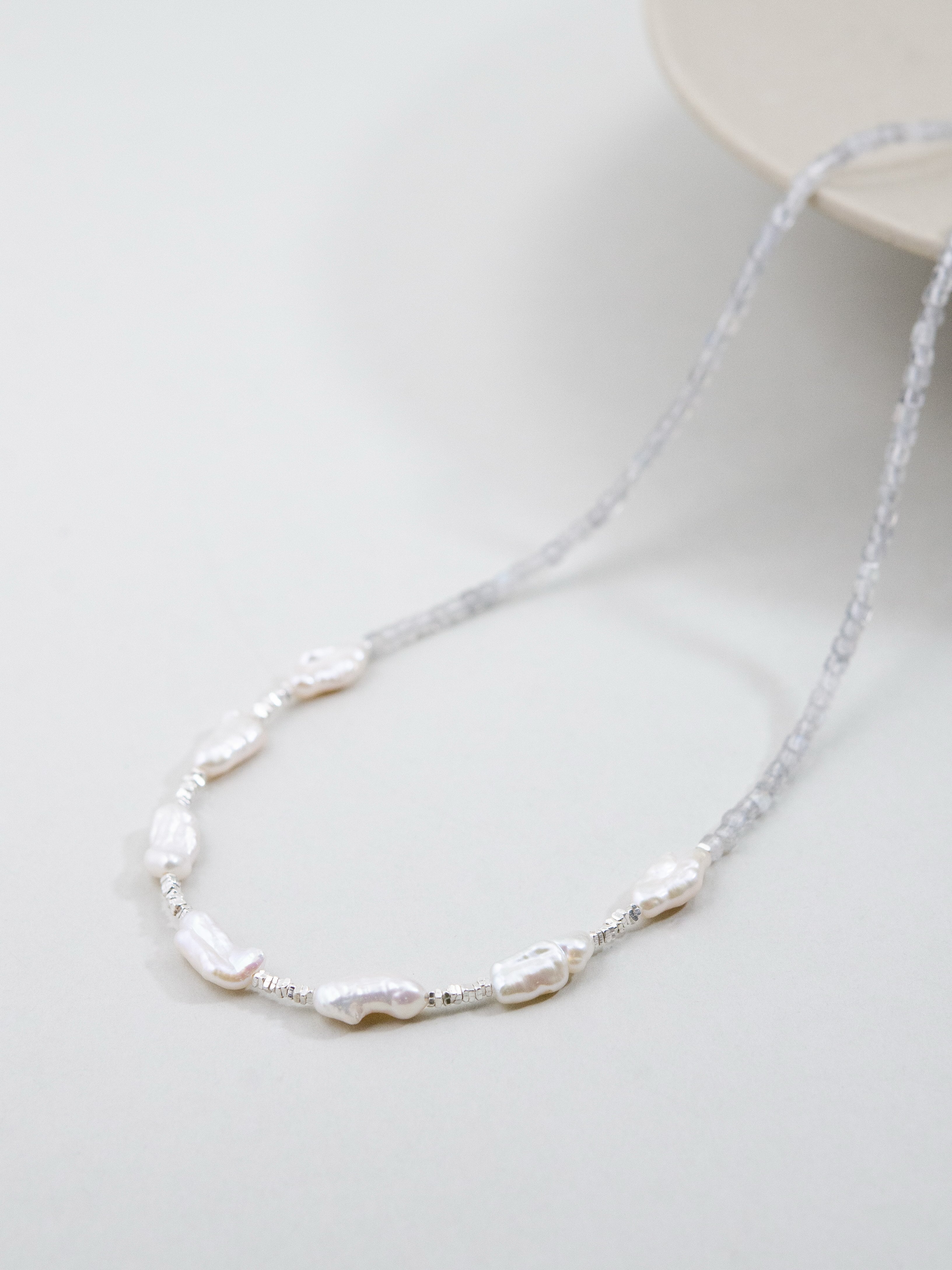 【6月 誕生石】グレームーンストーン バロックパール | 華奢 上品 SV925