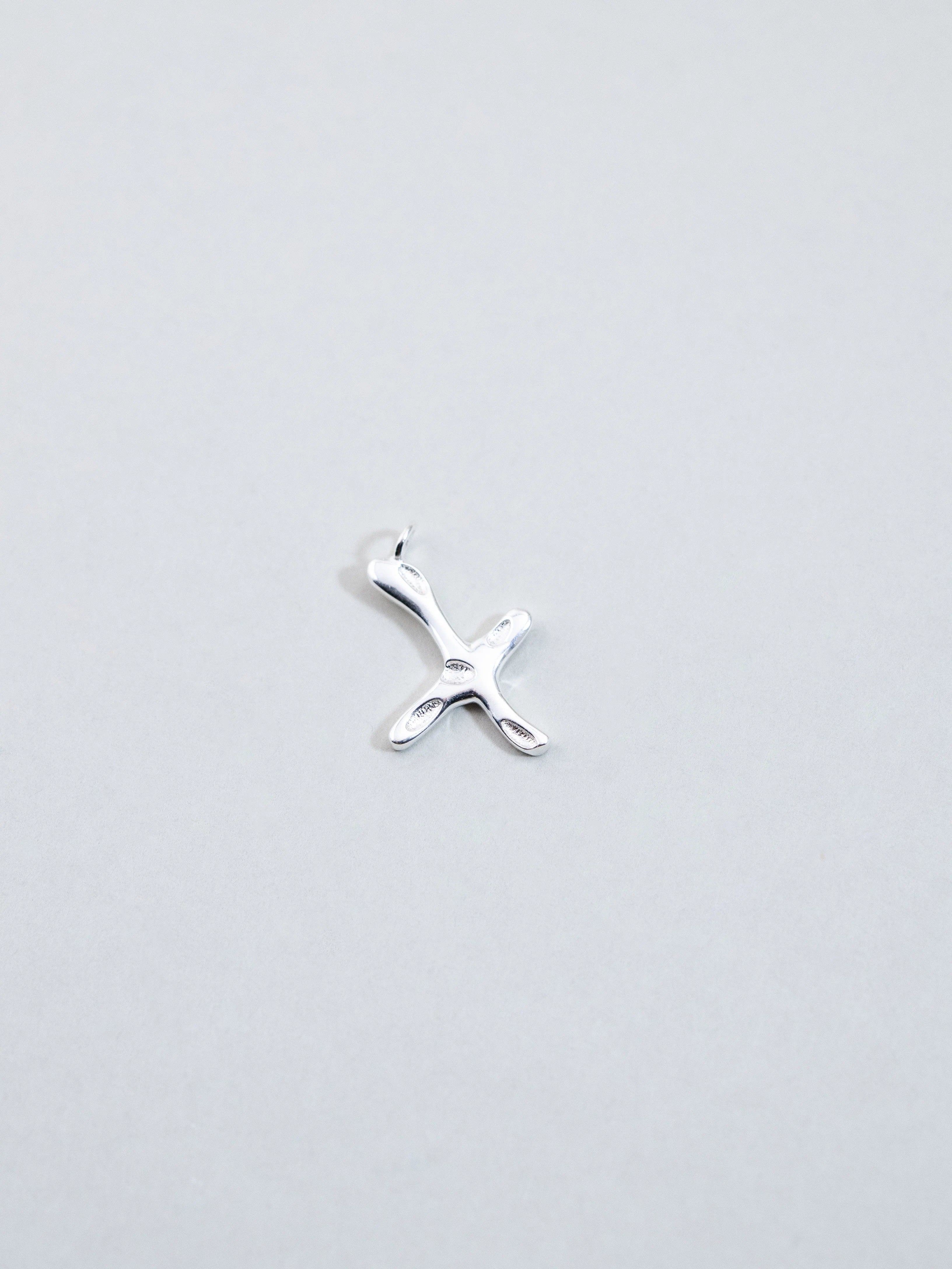 淡水パール & イニシャル ネックレス - 【選べるアルファベット】金銀ミックス / 6月誕生石 SV925 (K14GP)