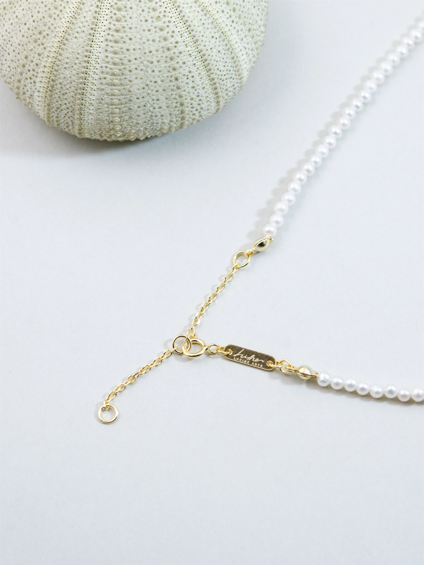 淡水パール ネックレス - 【白花（はっか）のブーケ】花びらパールの輝き / 6月誕生石 SV925 (K14GP)