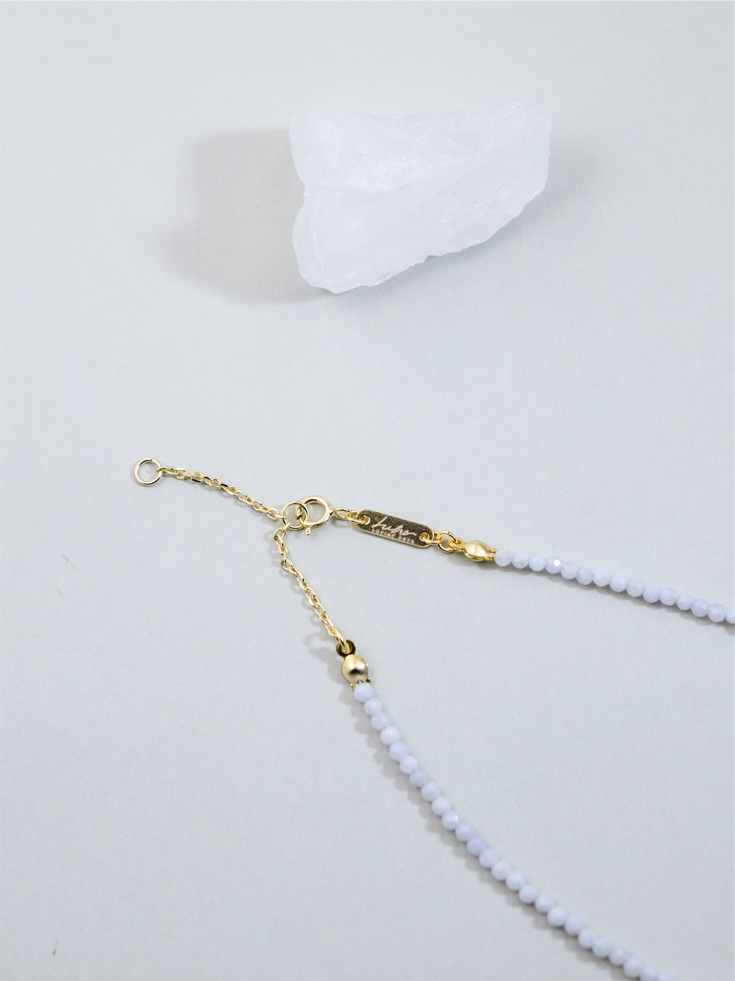 パープルアゲート & カイヤナイト & シトリン ネックレス - 【薄明（はくめい）の空】 夜明けのグラデーション / 11月誕生石 SV925 (K14GP)