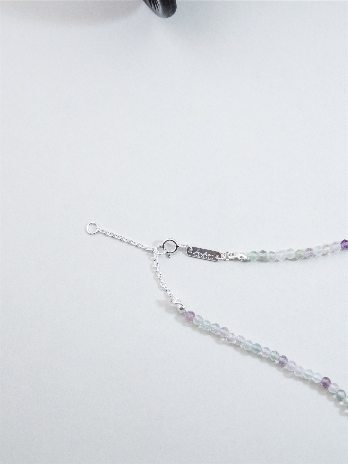 クリスタル × フローライト ネックレス - 【清流のプリズム】SV925 / 40cm+5cm