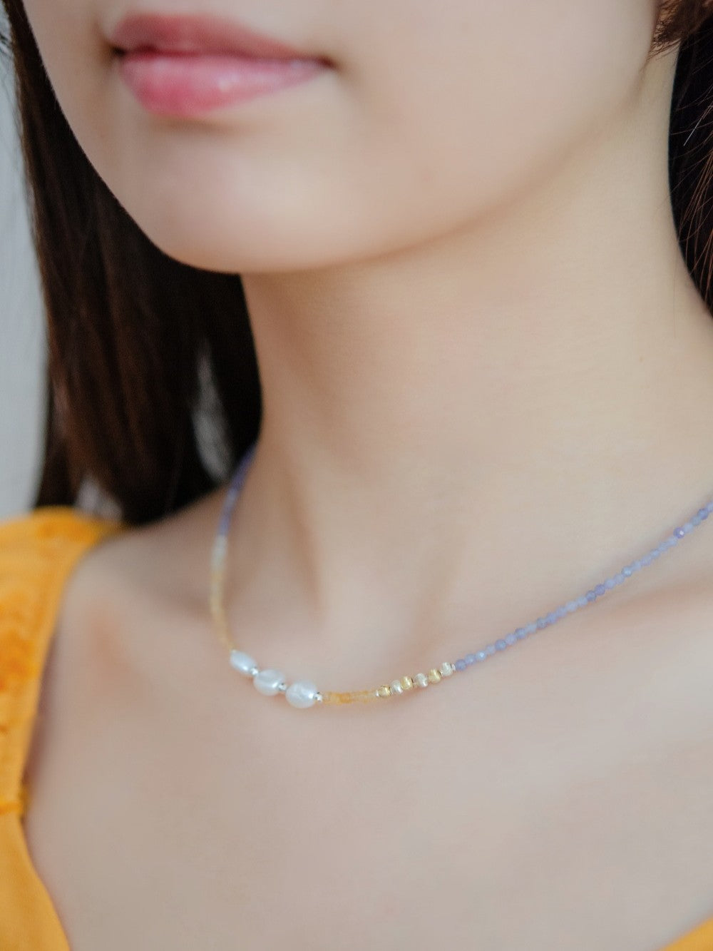 【12月・11月・6月 誕生石】タンザナイト シトリン 淡水パール | 華奢 SV925