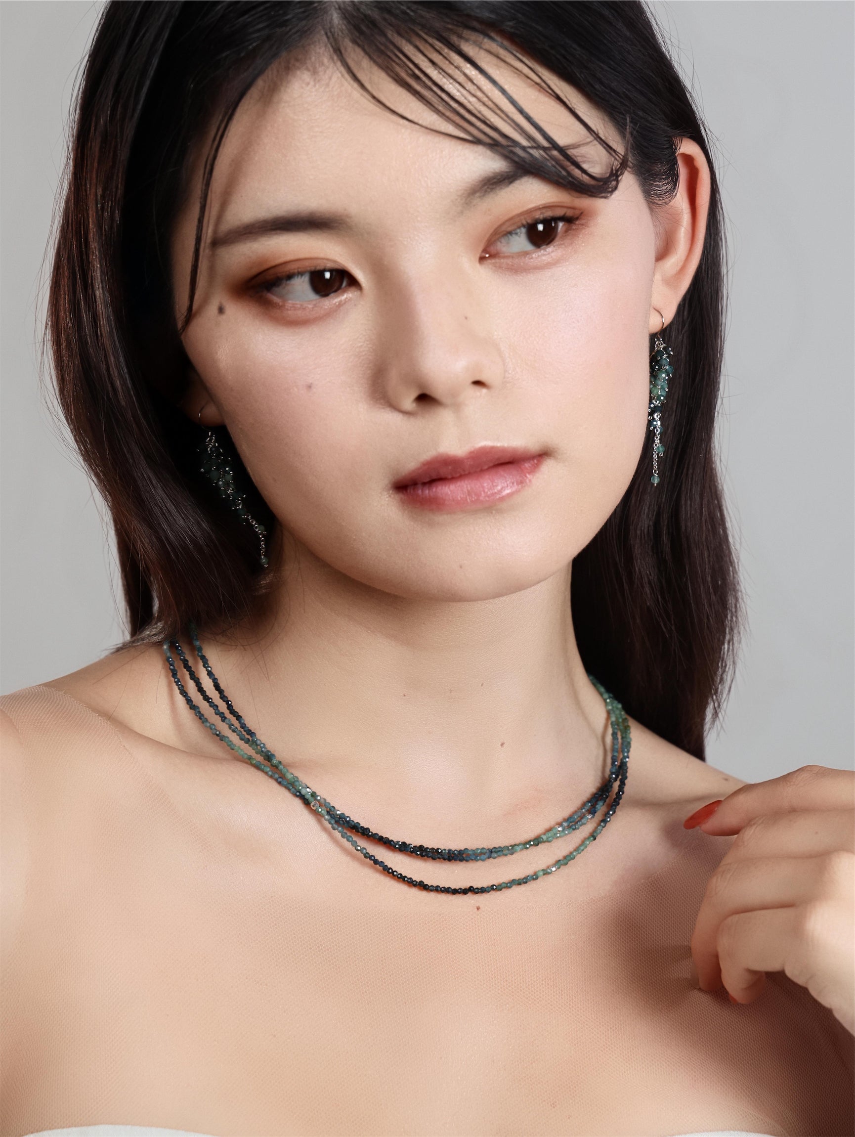 ブルートルマリン ネックレス SV925｜10月誕生石・3連 – LUCINE
