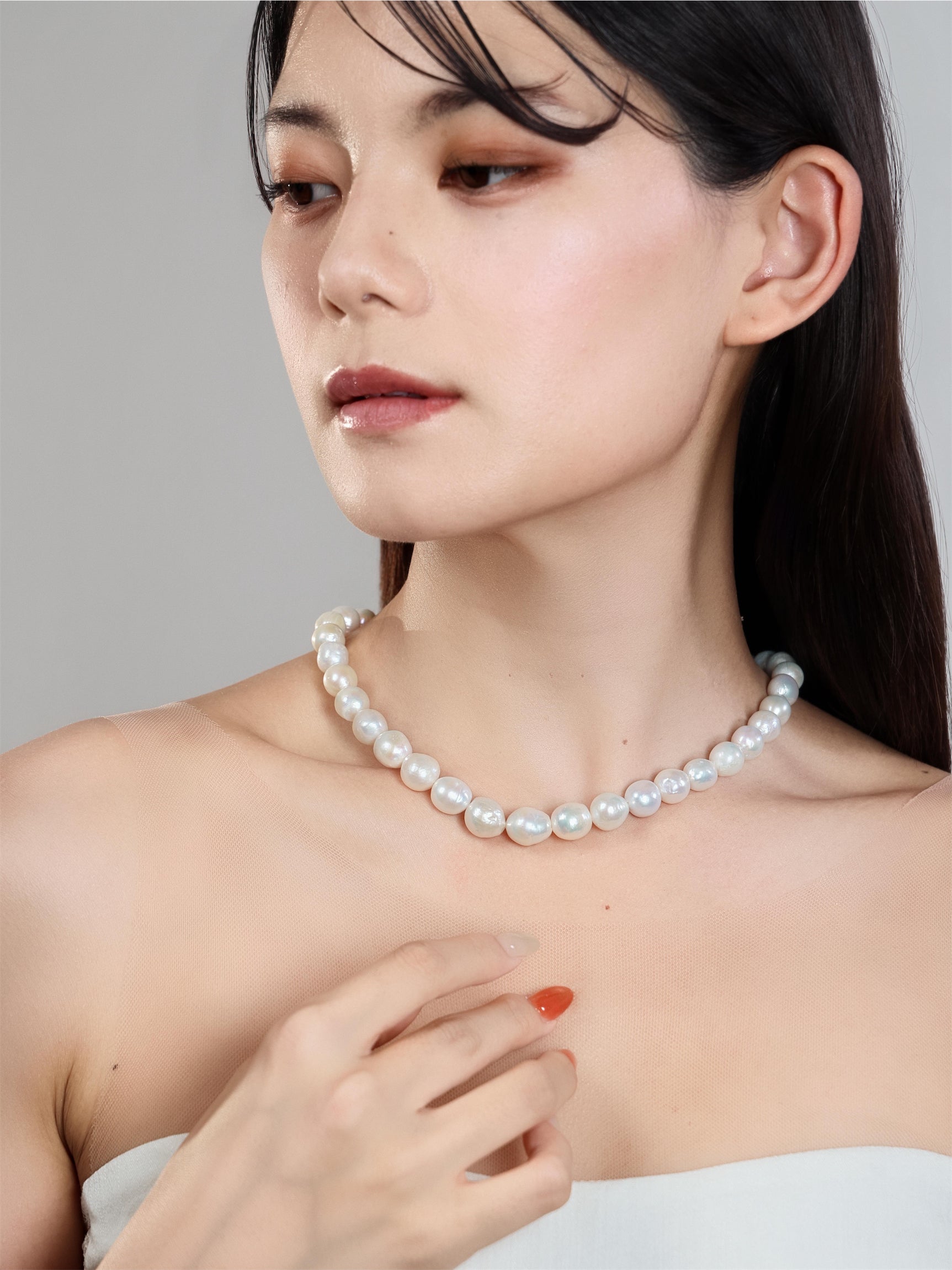 クリスタル×淡水パール◇2連ネックレス◇14KGF 淡水バロックパール ネックレス 14KGF｜6月誕生石・9〜14mm – LUCINE