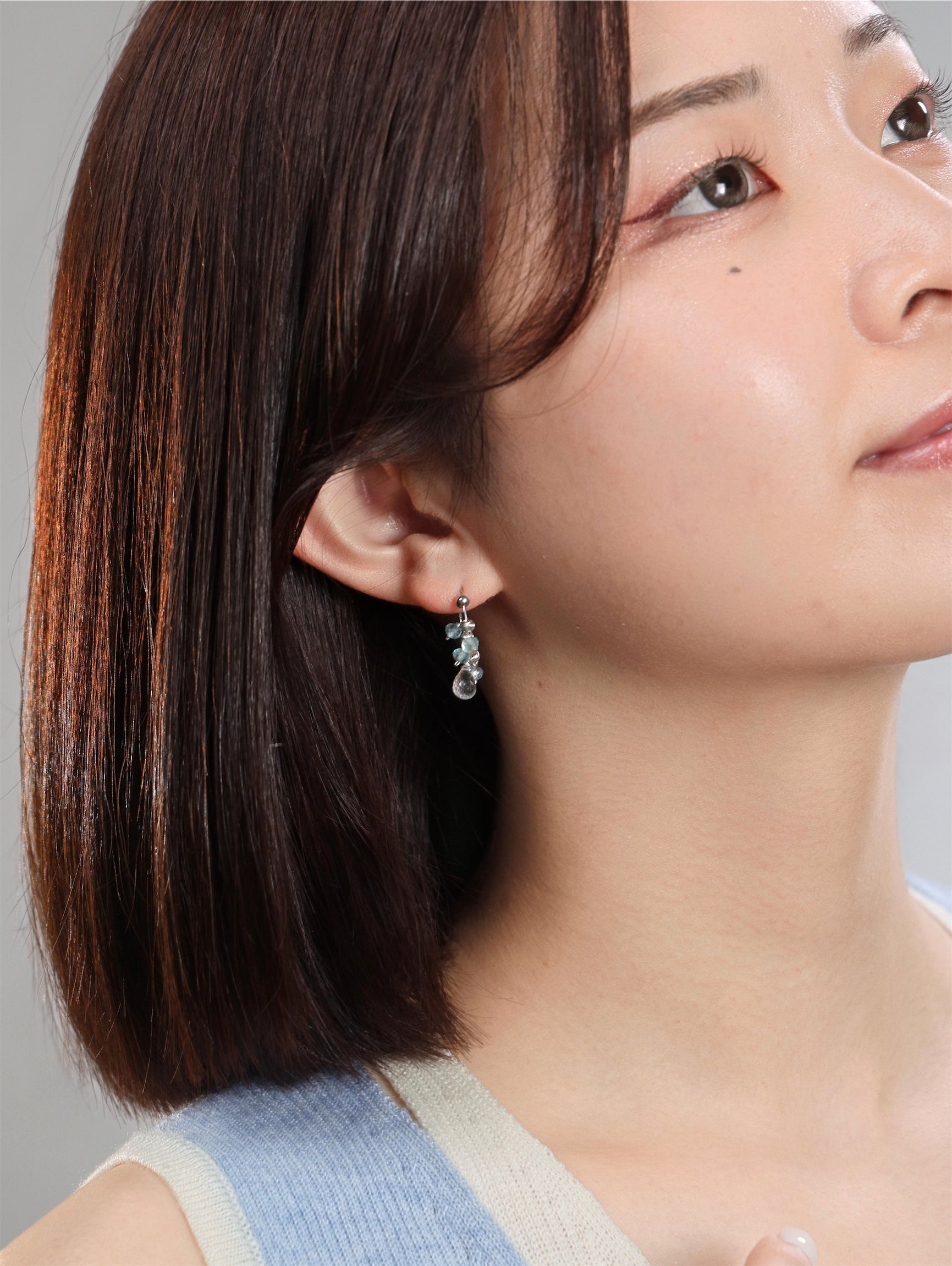 アクアマリン ピアス SV925｜3月誕生石・アシンメトリー – LUCINE