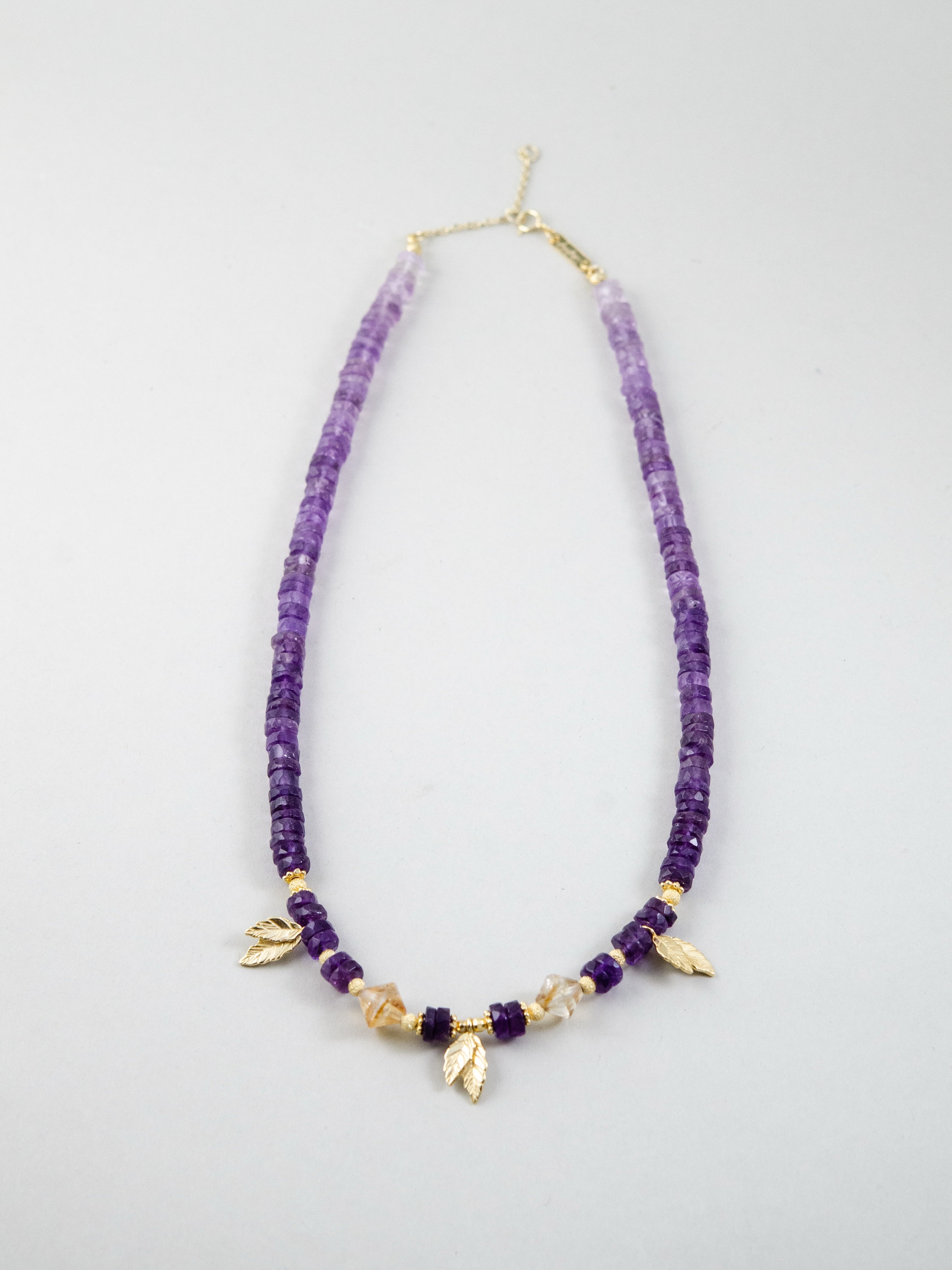 SV925 K14GP アメジスト ネックレス 商品正面画像