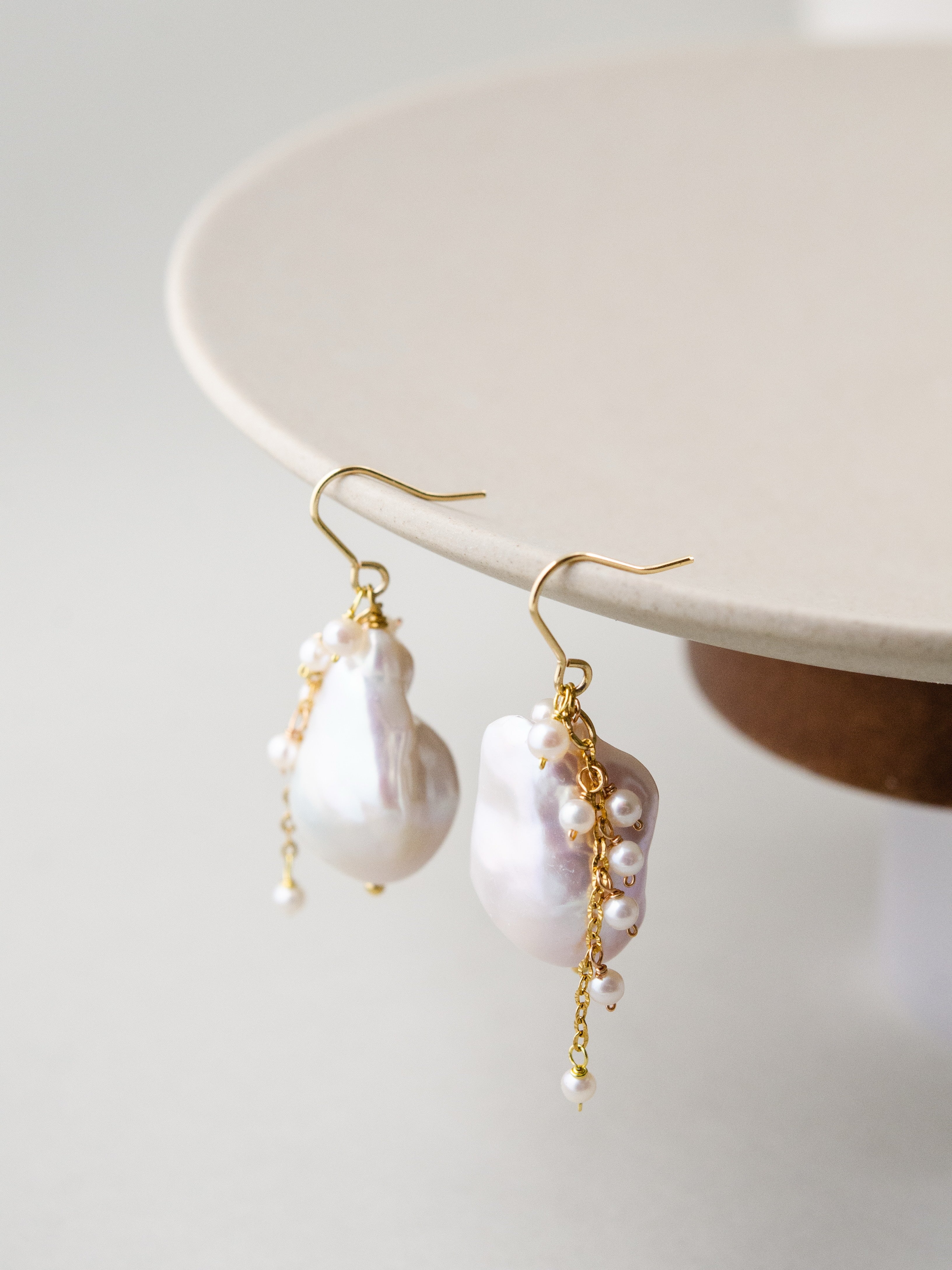 バロックパール ピアス ディスプレイ 吊り画像 小粒パール 装飾