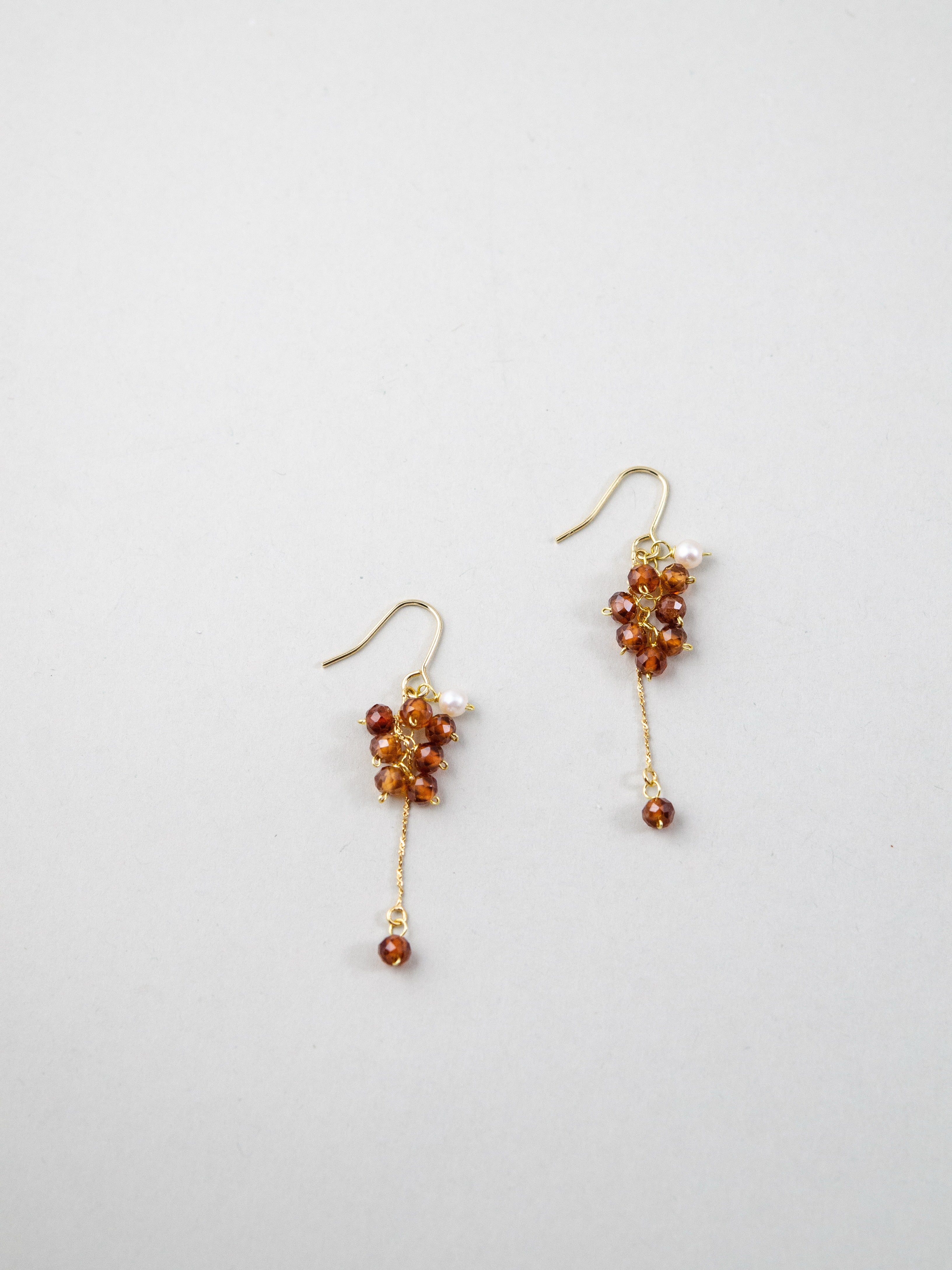 房状 ピアス デザイン 置き画 ハンドメイド 14kgf ゴールド