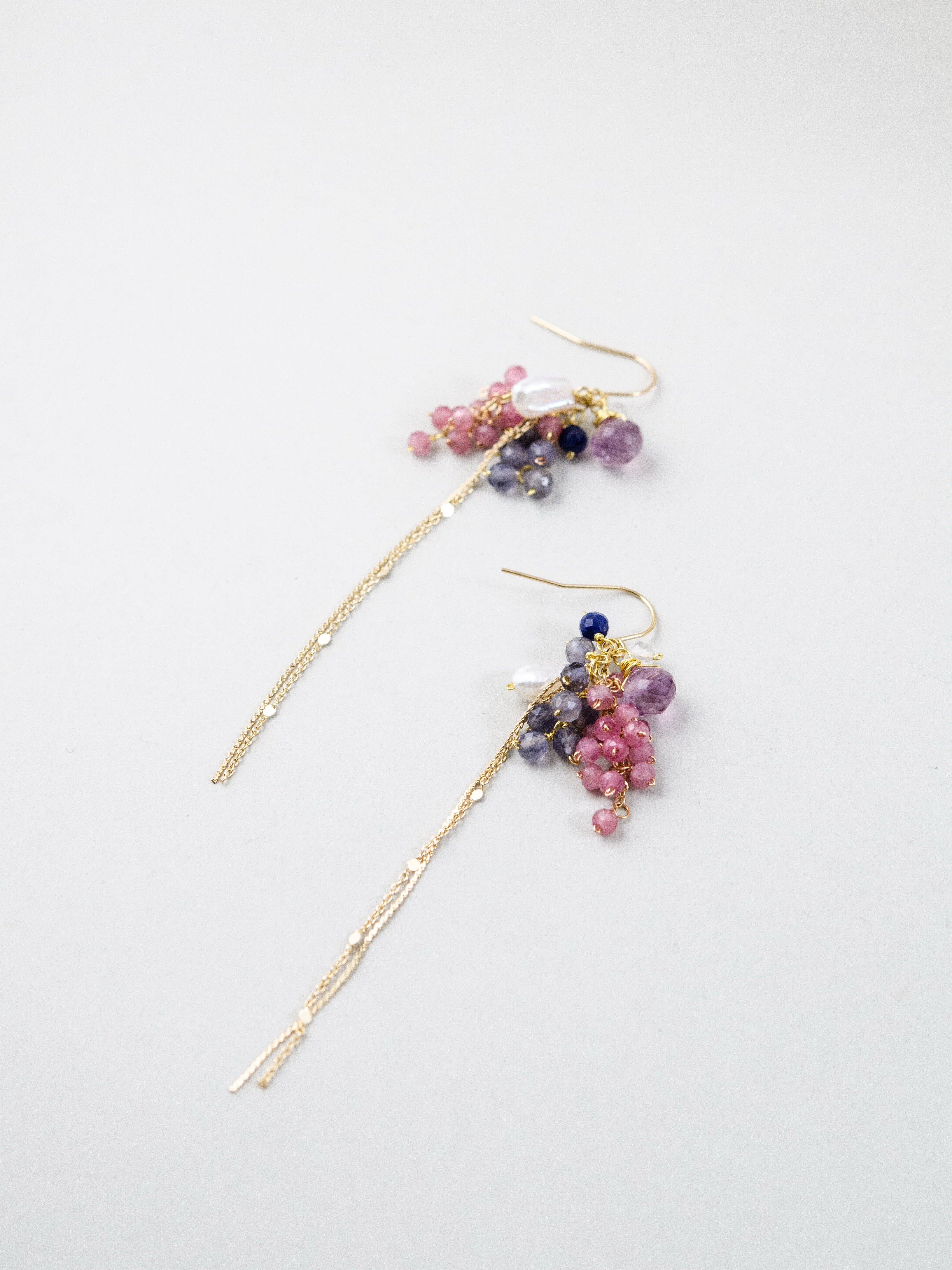 フローライト トルマリン 組み合わせ 色彩 コントラスト 置き画