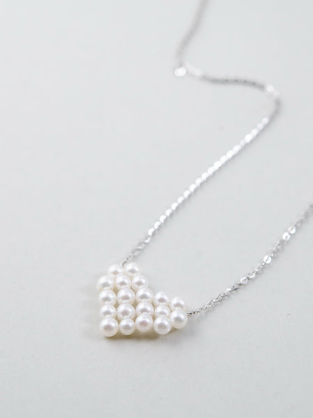 ハート型パール ネックレス SILVER 925 freshwater-pearl-heart-