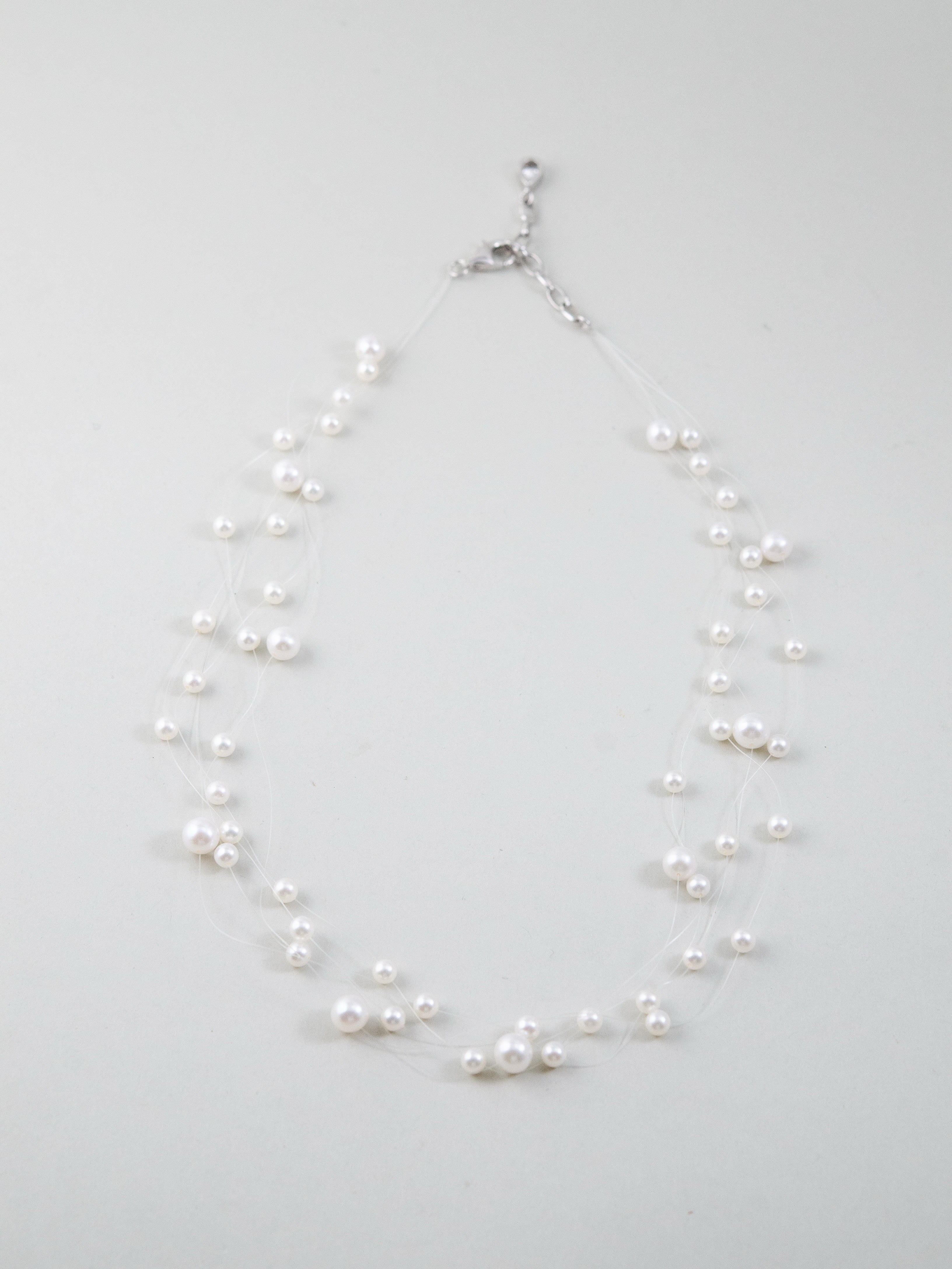 淡水パール イリュージョンネックレス 商品単体 全体図