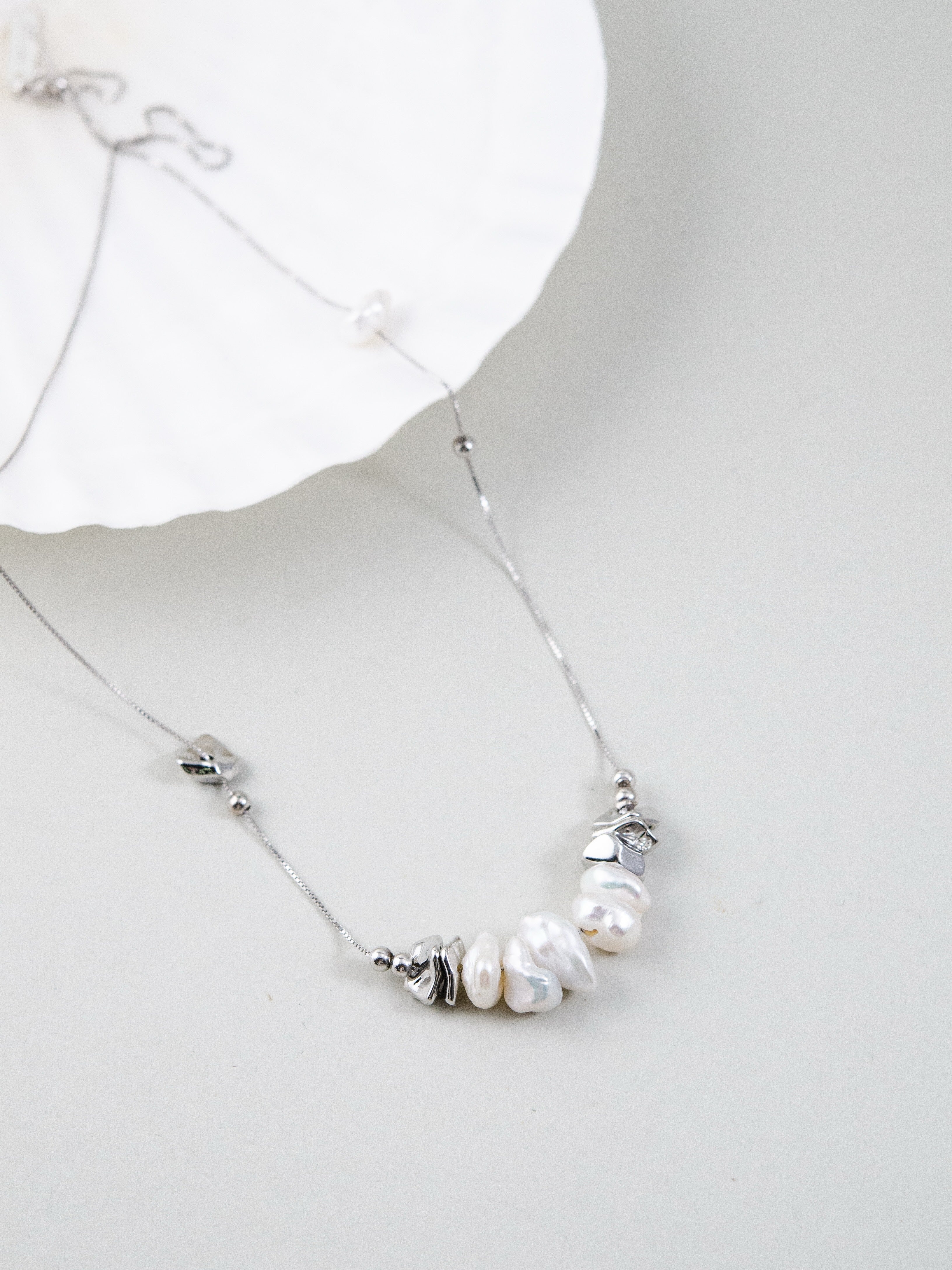 淡水パール ネックレス SV925 チェーン 長さ デザイン