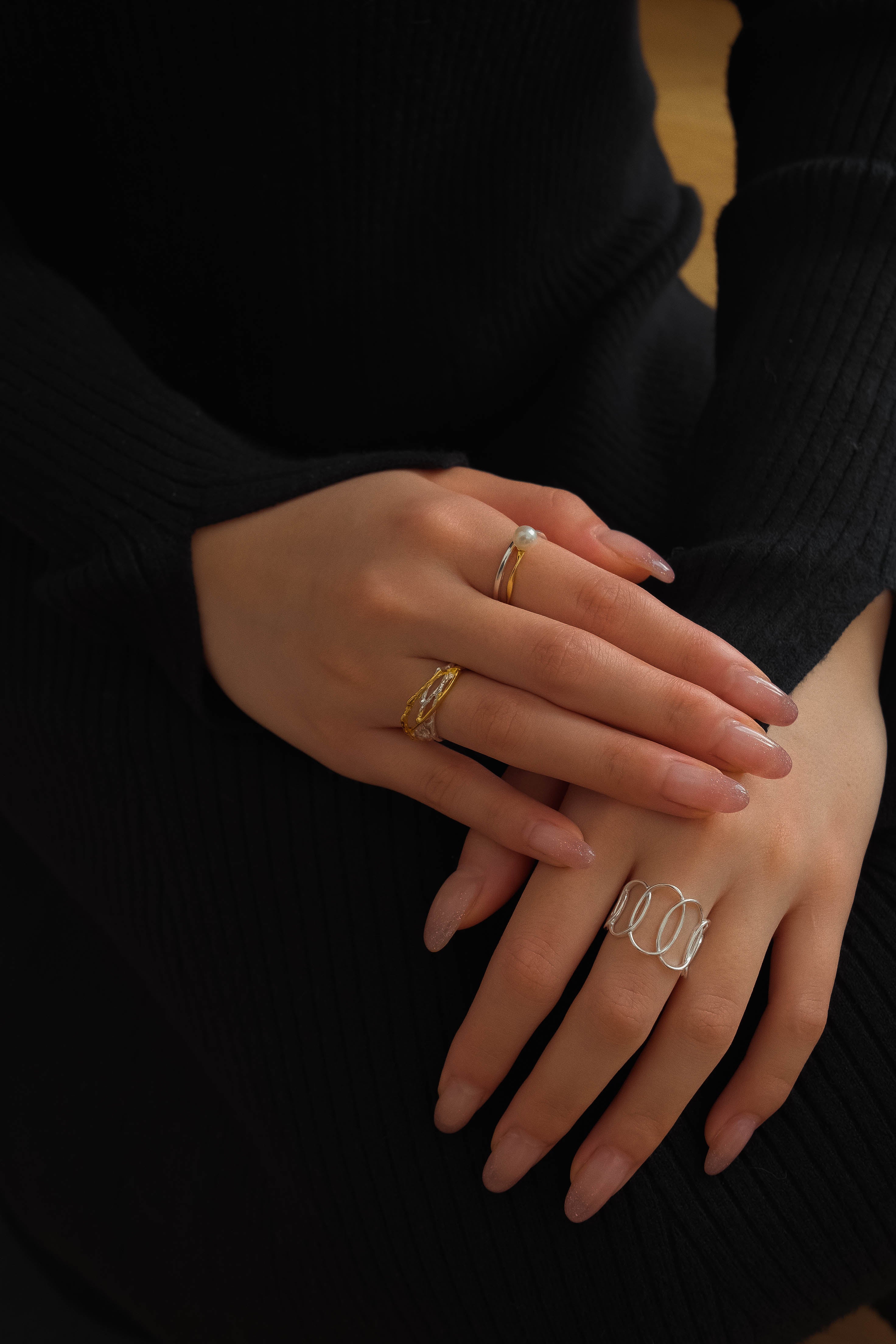 オープンデザイン パールアクセントリング