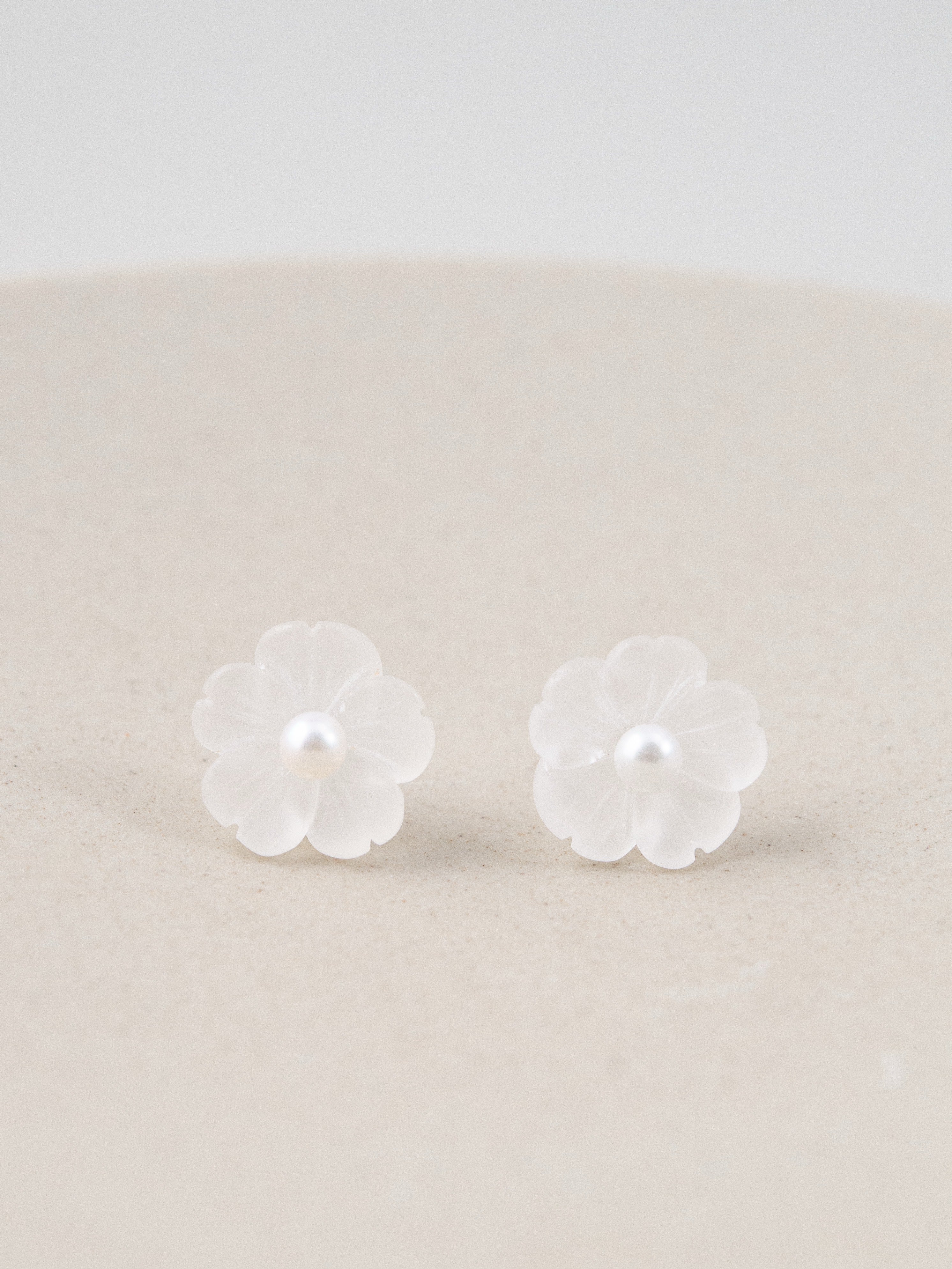 天然石 アクセサリー ハンドメイド 水晶 曇りガラス風